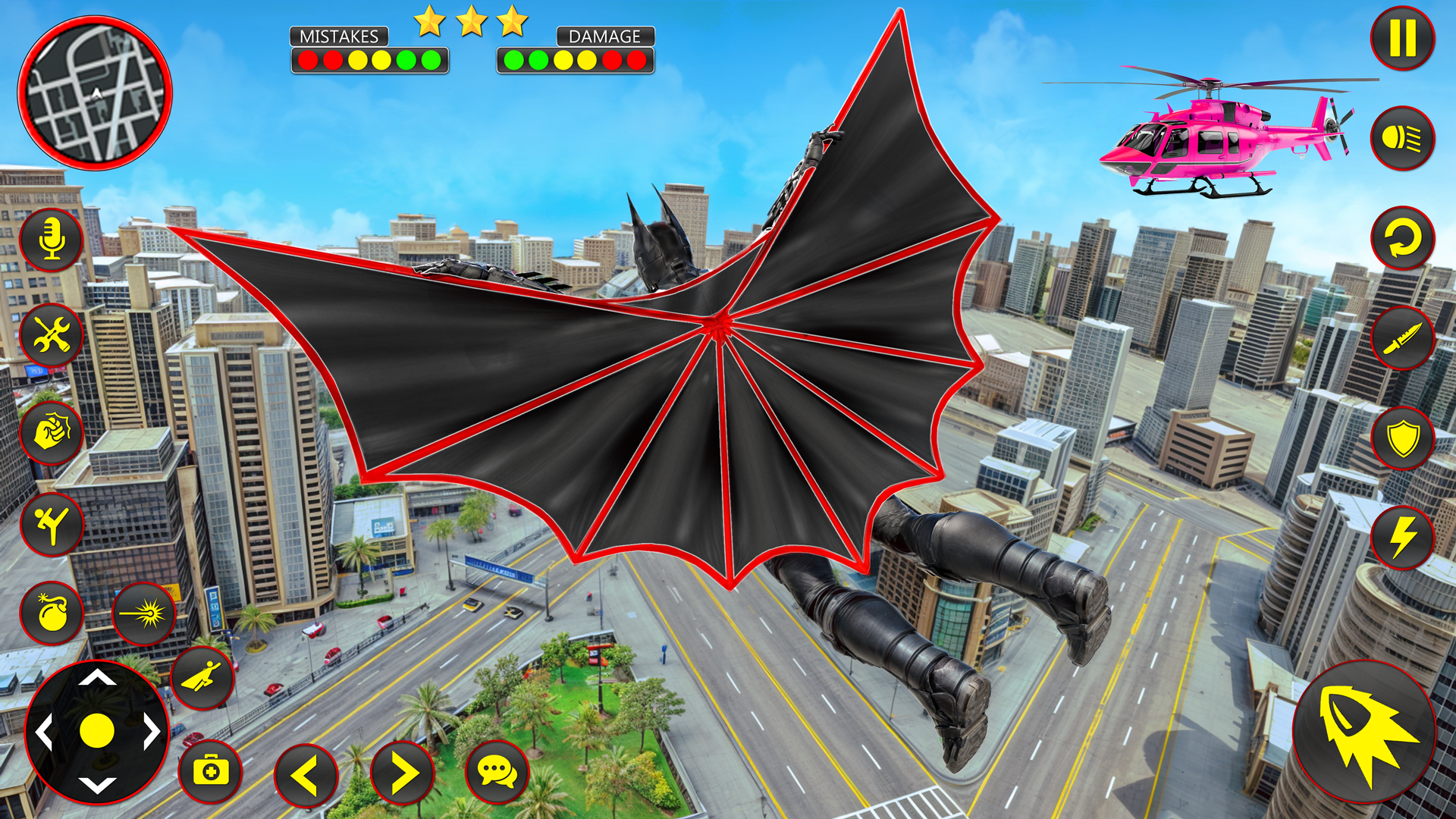 اسکرین شات 3 بازی Flying Superhero Bat Hero Man