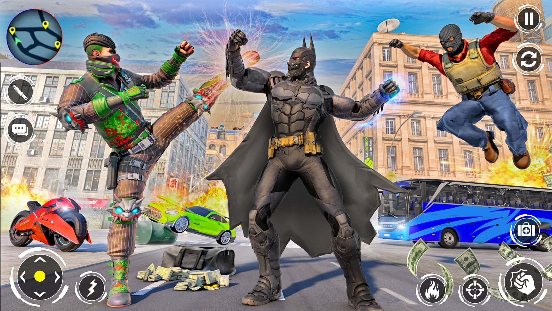 اسکرین شات 5 بازی Flying Superhero Bat Hero Man