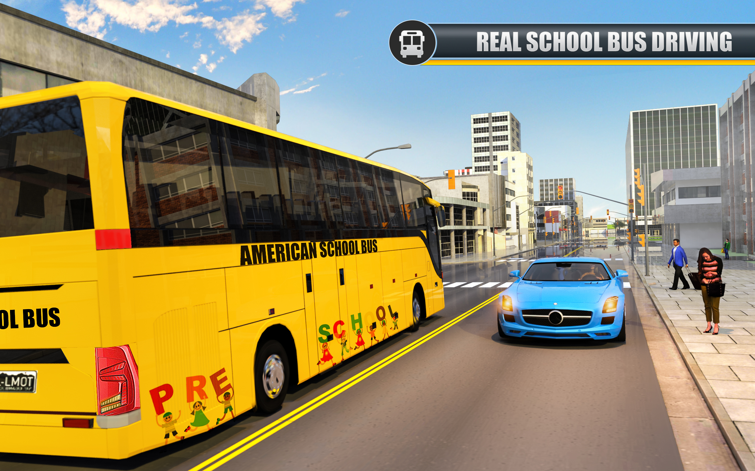 اسکرین شات 5 برنامه City School Bus Driving Games