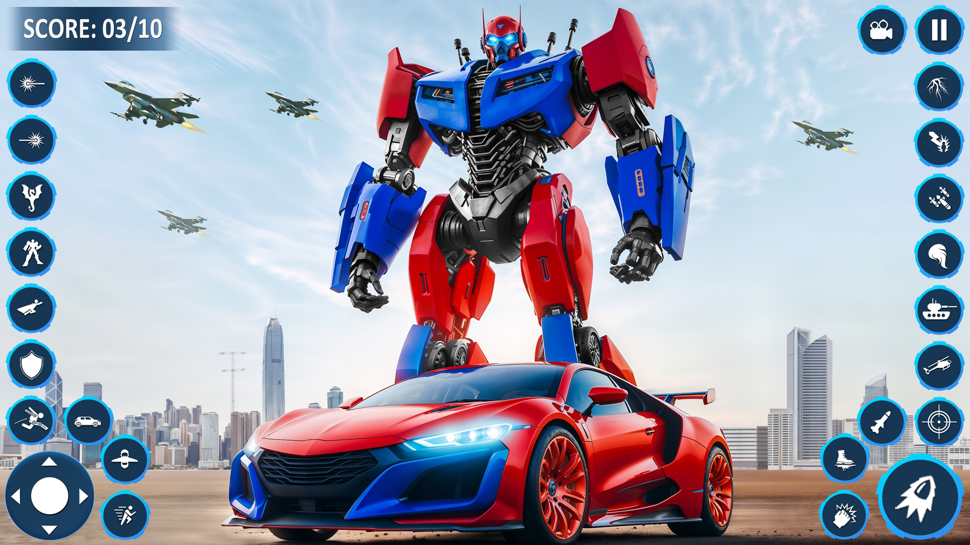 اسکرین شات 1 برنامه Mech Robot Transforming Games