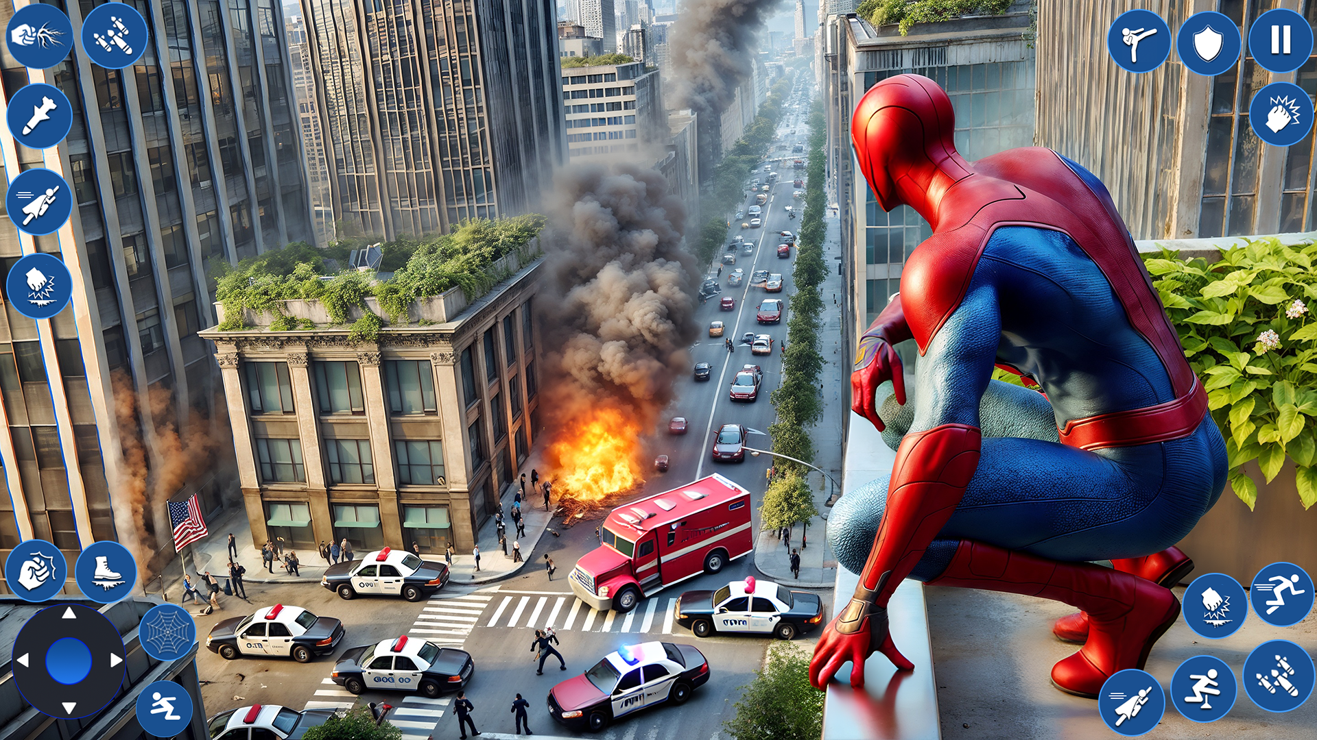 اسکرین شات 1 برنامه Spider Rope Hero: City Battle