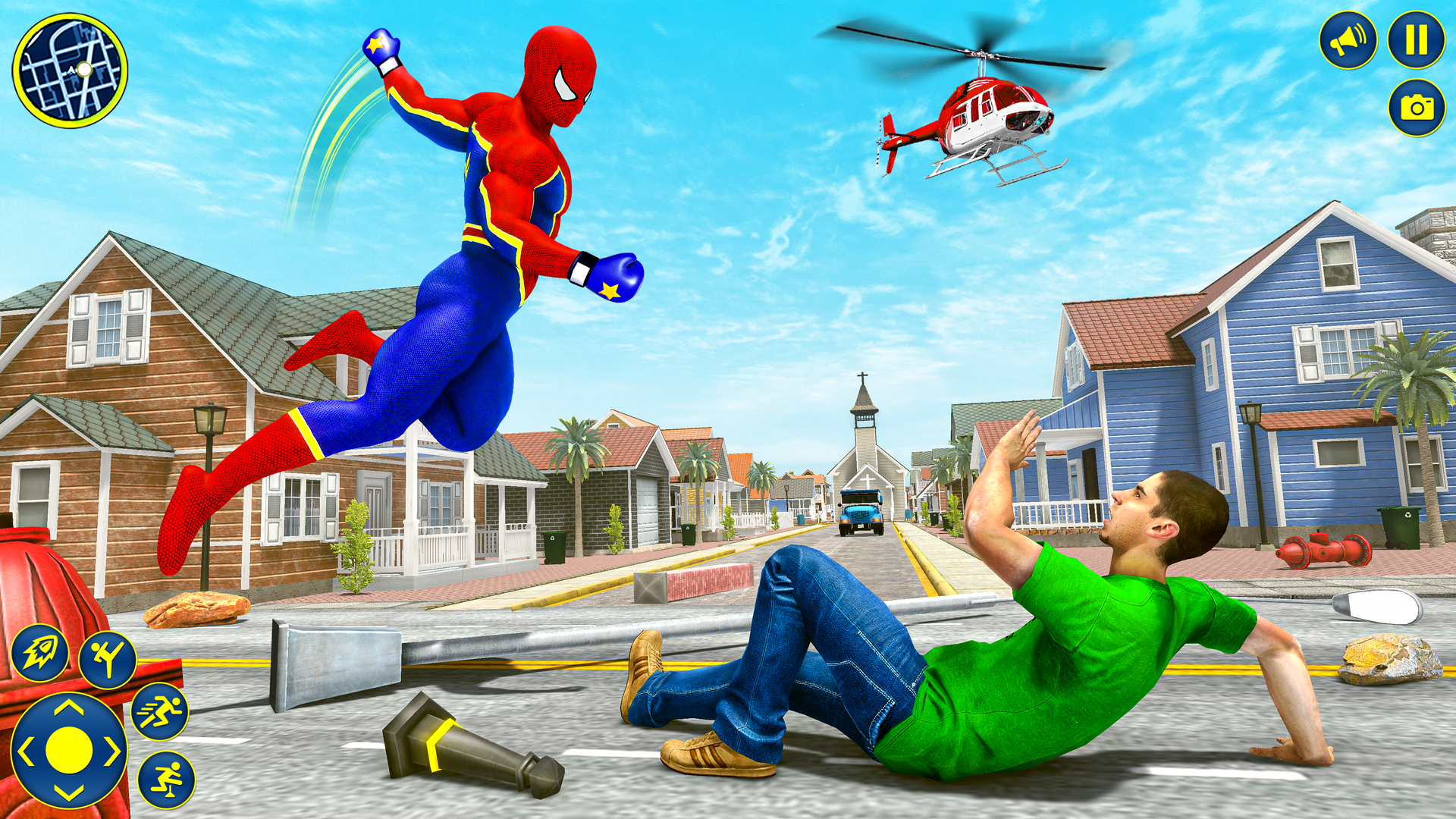 اسکرین شات 3 برنامه Spider Rope Hero: City Battle