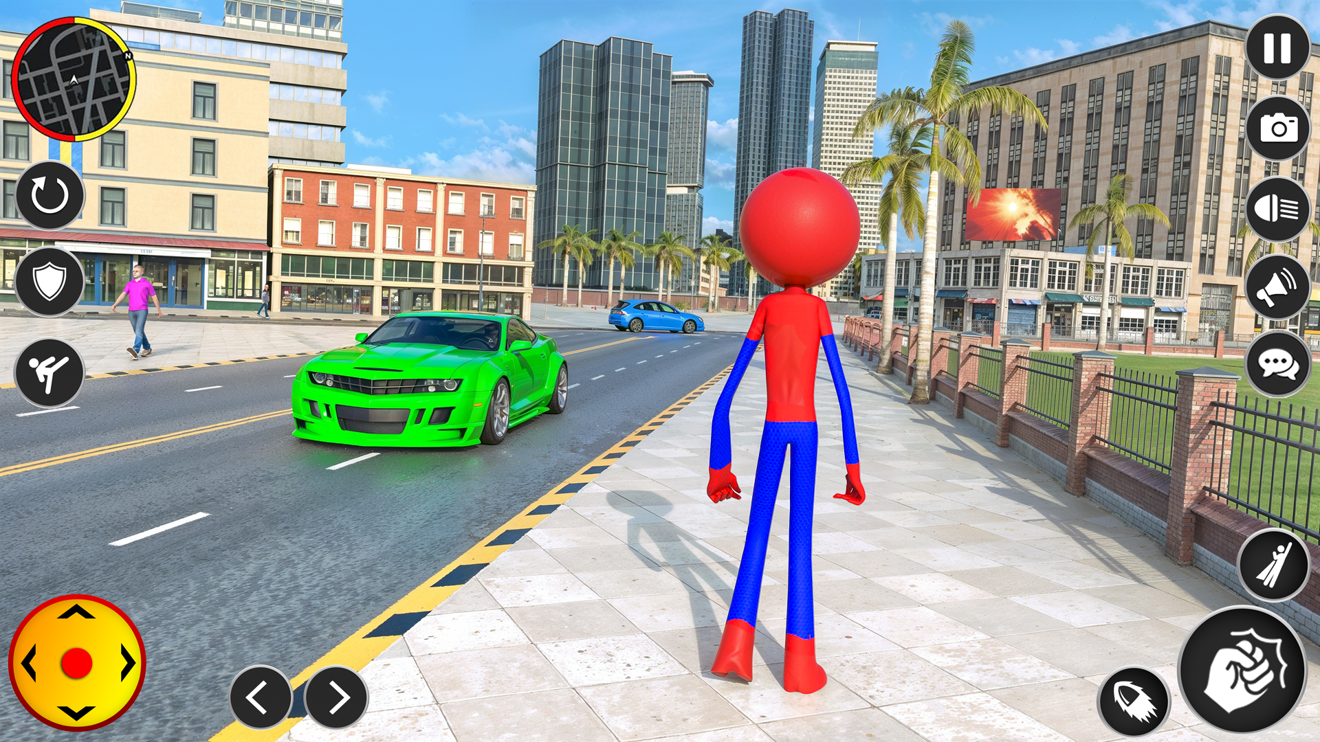اسکرین شات 4 بازی Spider Stickman Game Rope Hero