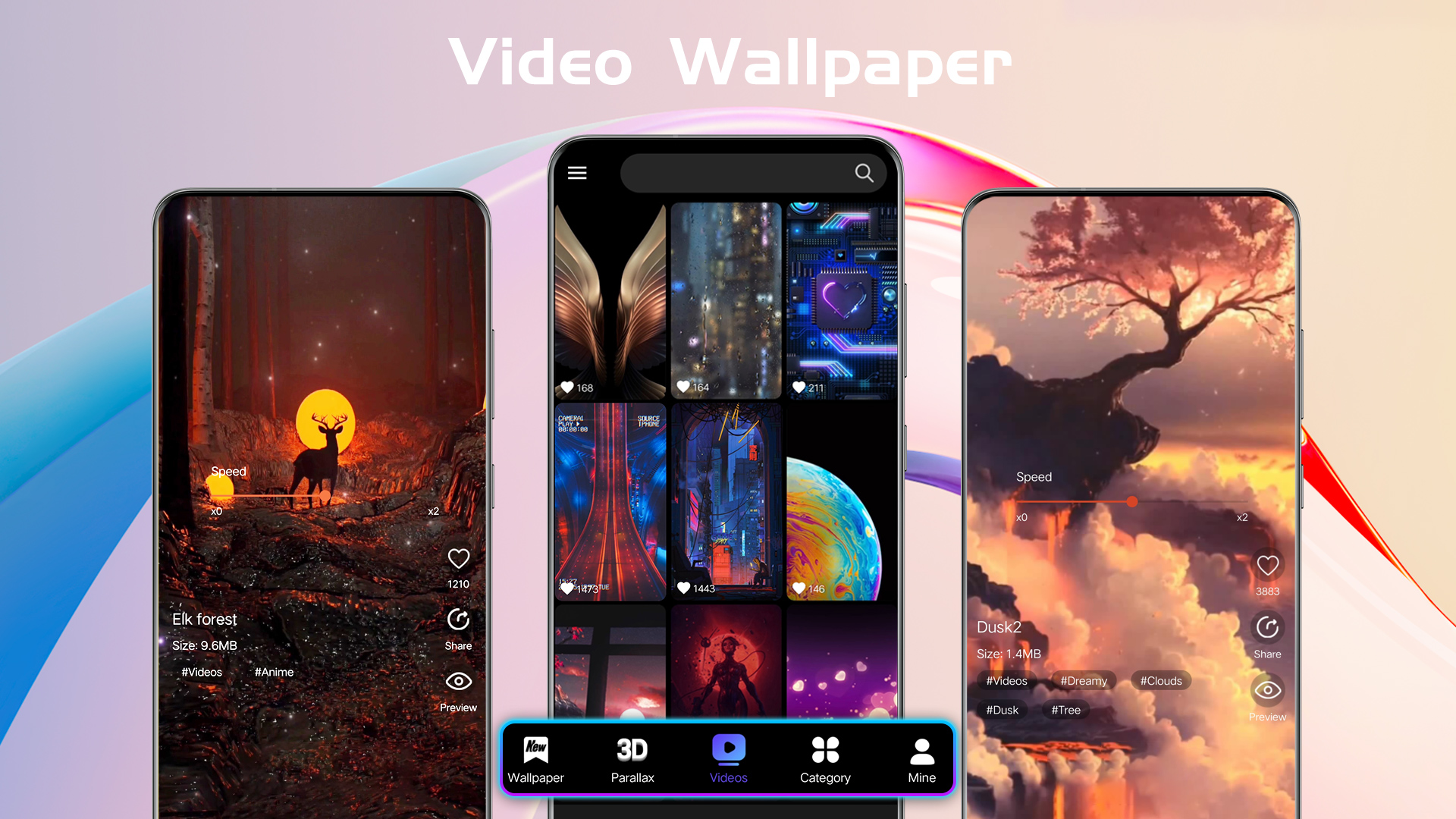 اسکرین شات 3 برنامه X Live Wallpaper - HD 3D/4D