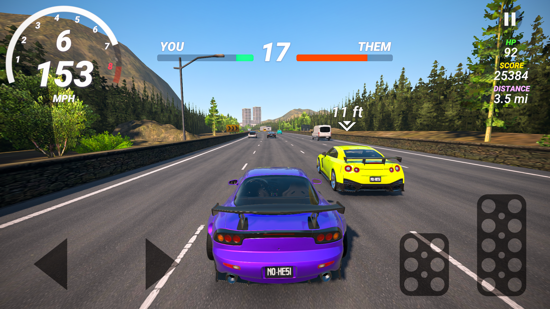 اسکرین شات 3 بازی No Hesi Car Traffic Racing