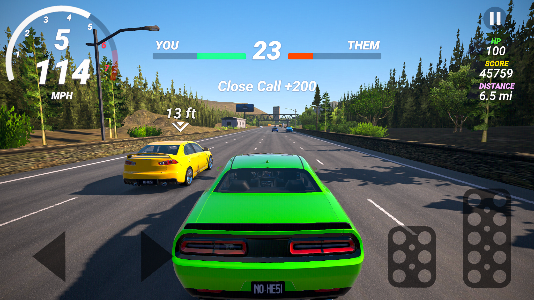 اسکرین شات 2 بازی No Hesi Car Traffic Racing