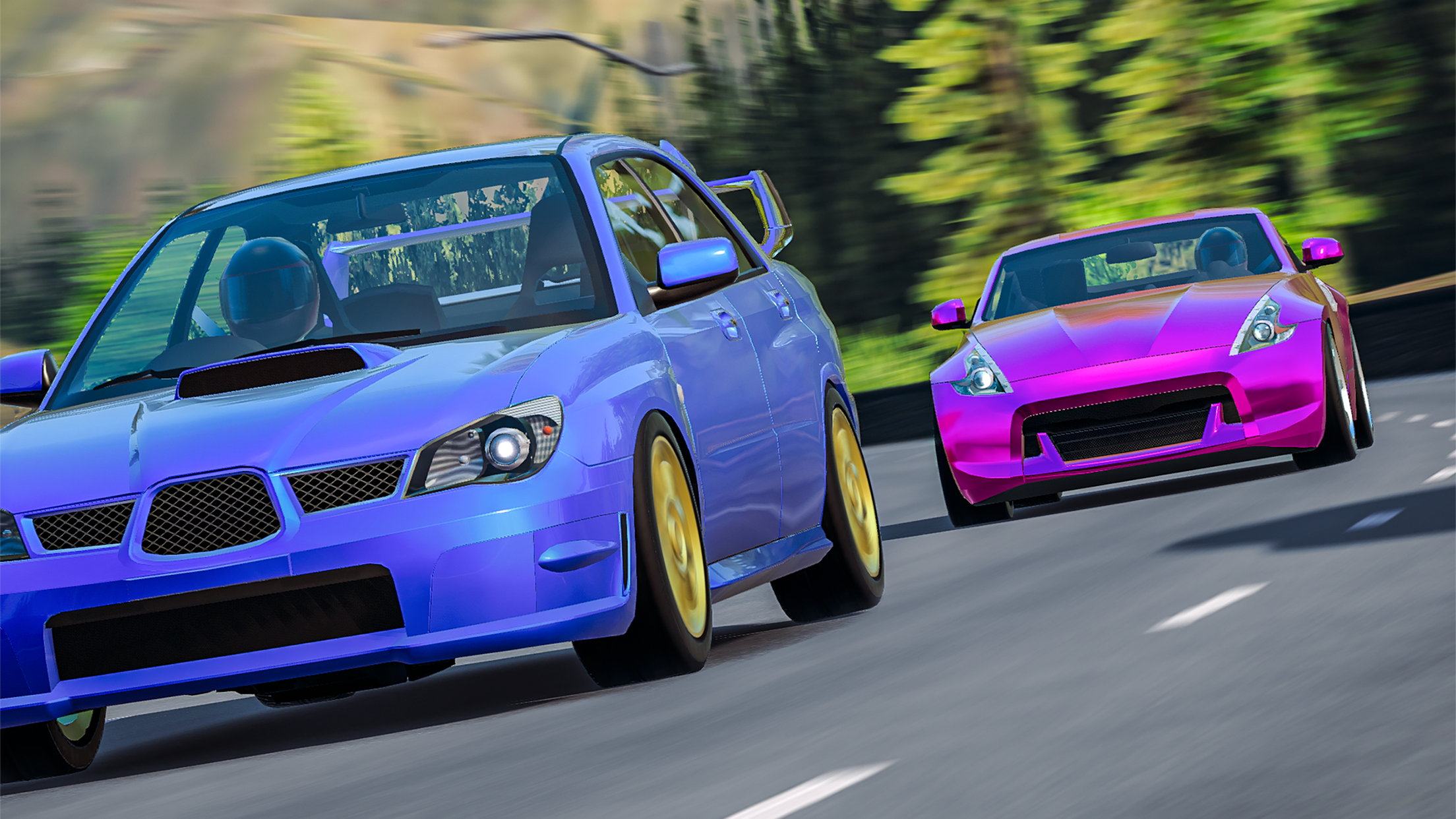 اسکرین شات 1 بازی No Hesi Car Traffic Racing