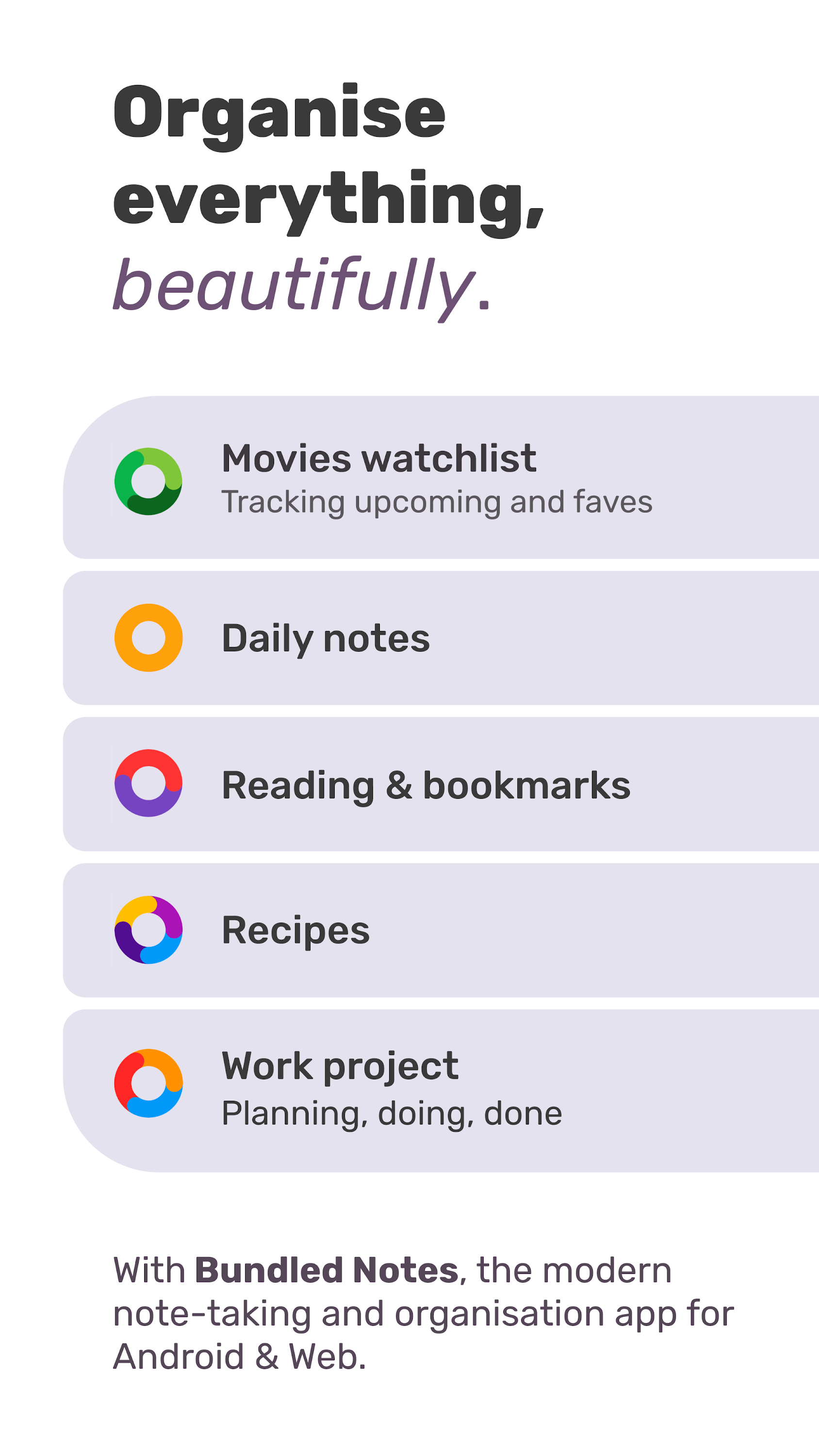 اسکرین شات 7 برنامه Bundled Notes - List, Organize