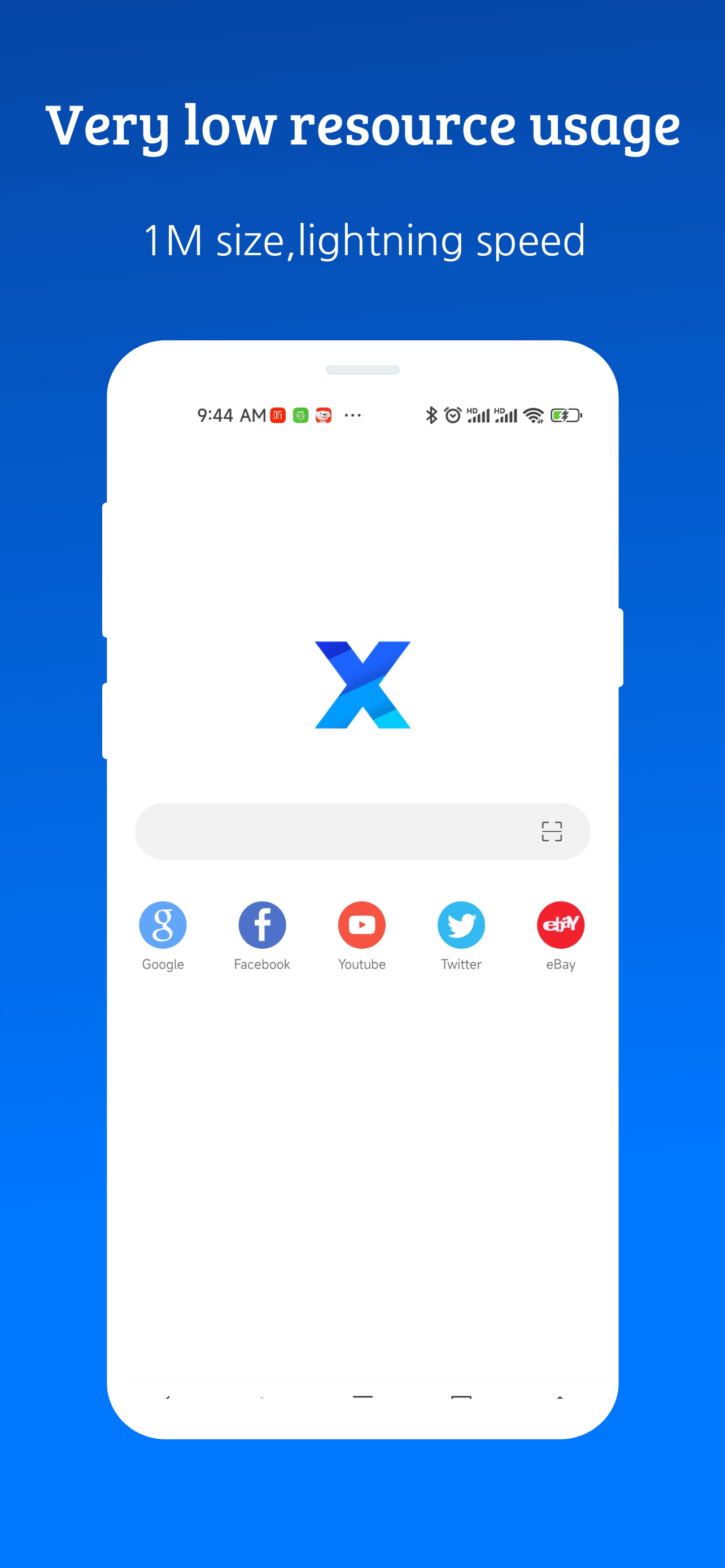 اسکرین شات 1 برنامه XBrowser - Mini & Super fast