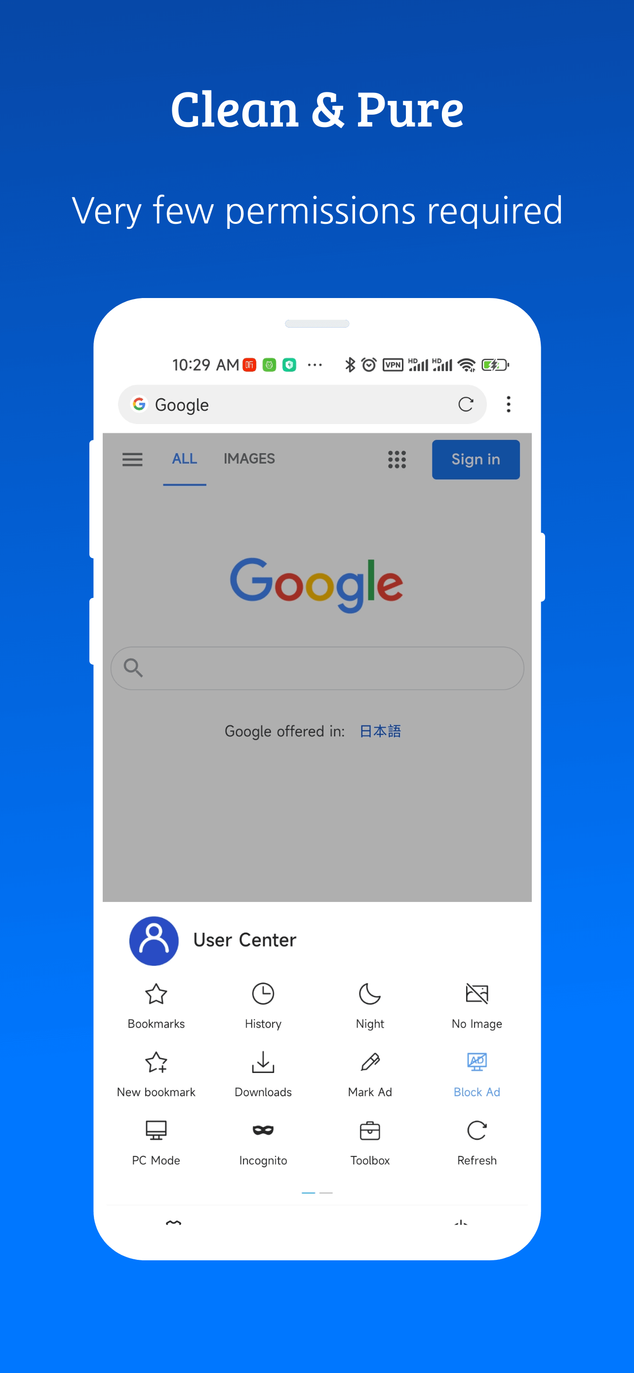 اسکرین شات 2 برنامه XBrowser - Mini & Super fast