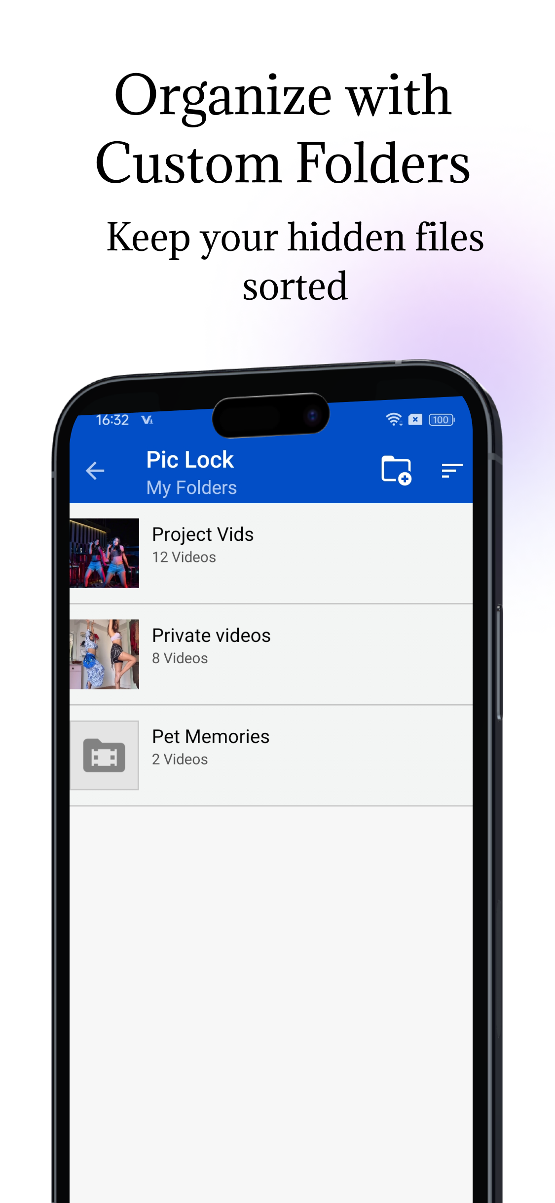 اسکرین شات 3 برنامه Pic Lock- Hide Photos & Videos