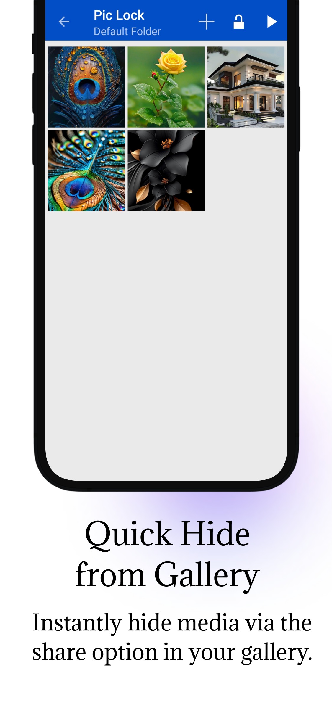 اسکرین شات 4 برنامه Pic Lock- Hide Photos & Videos