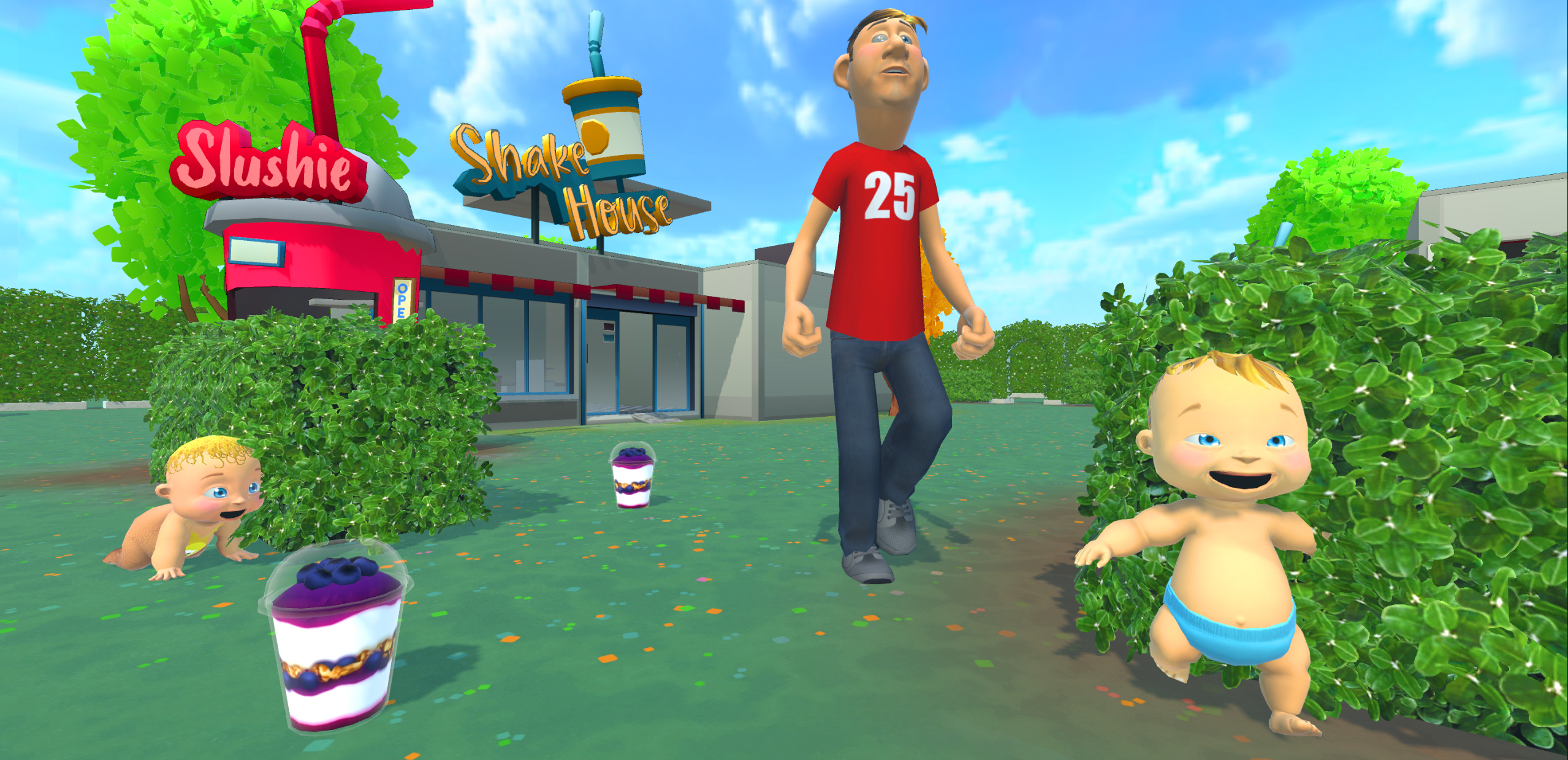 اسکرین شات 3 بازی Rainbow Prank: Hide Daddy