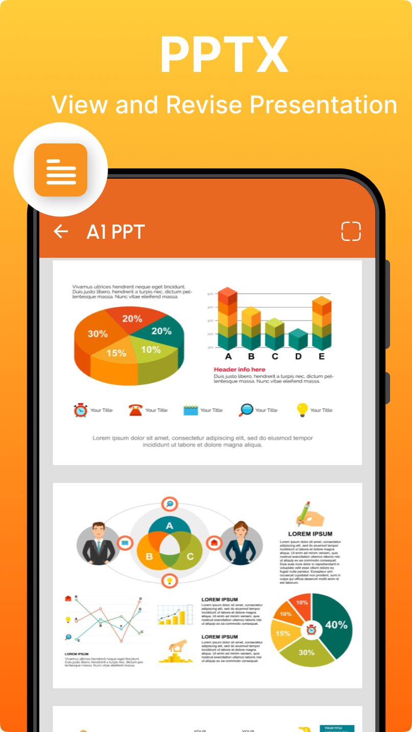 اسکرین شات 5 برنامه Docx Reader - Word, PDF, XLSX