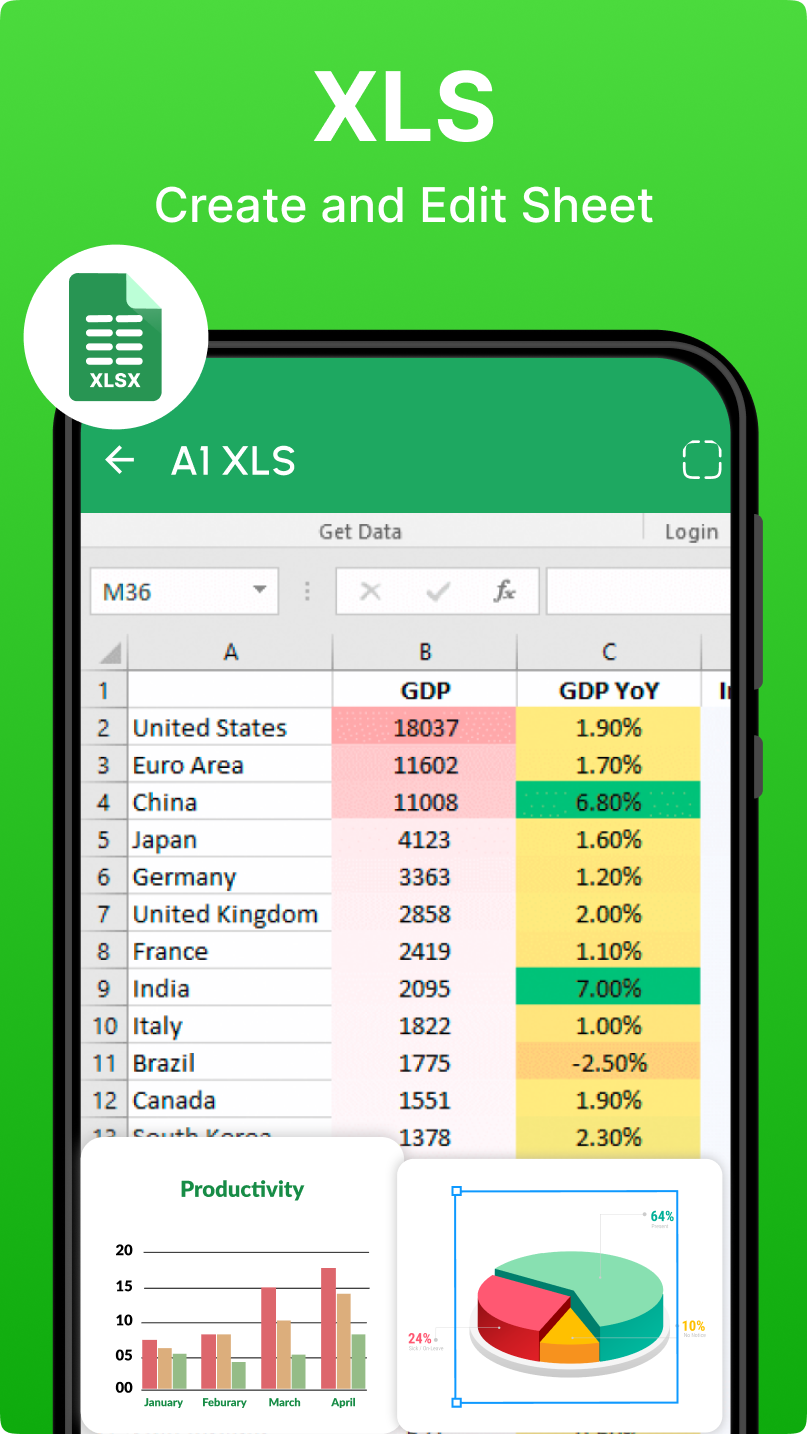 اسکرین شات 4 برنامه Docx Reader - Word, PDF, XLSX