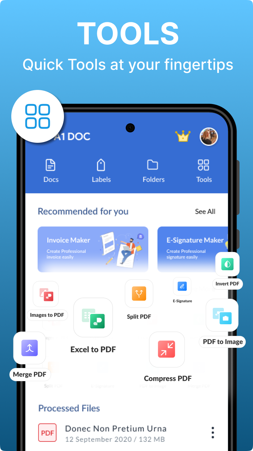 اسکرین شات 7 برنامه Docx Reader - Word, PDF, XLSX