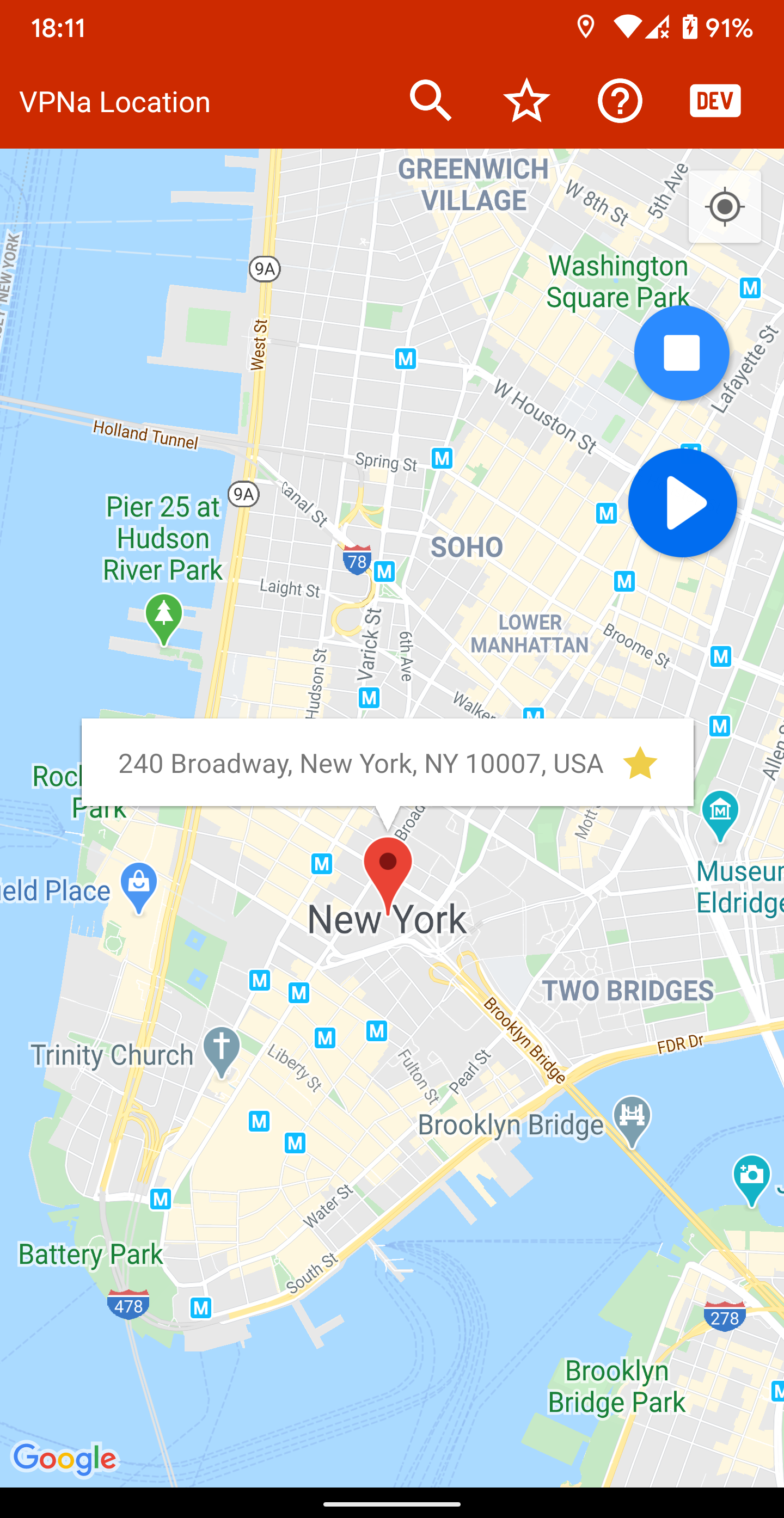 اسکرین شات 1 برنامه VPNa - Fake GPS Location Go