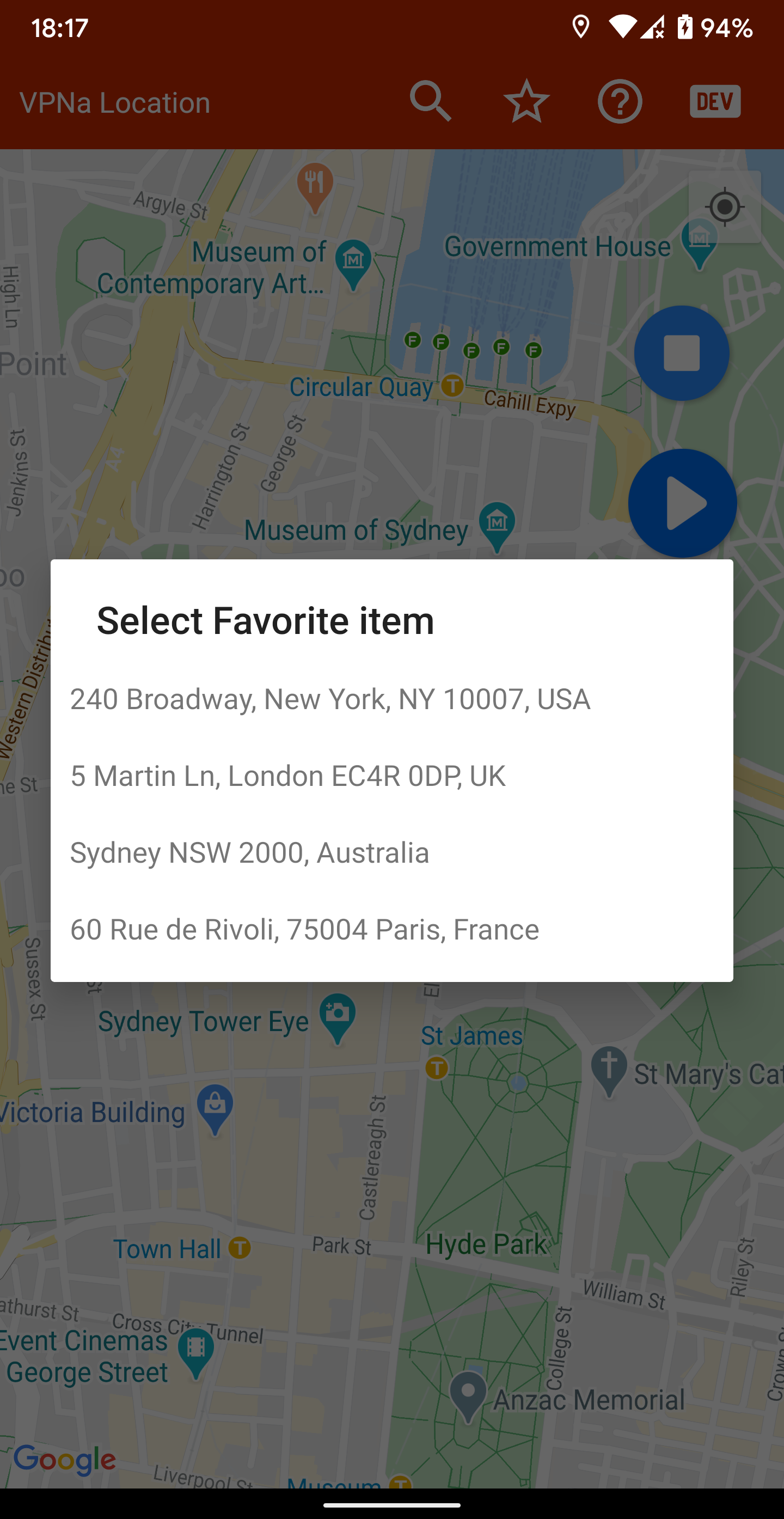 اسکرین شات 4 برنامه VPNa - Fake GPS Location Go
