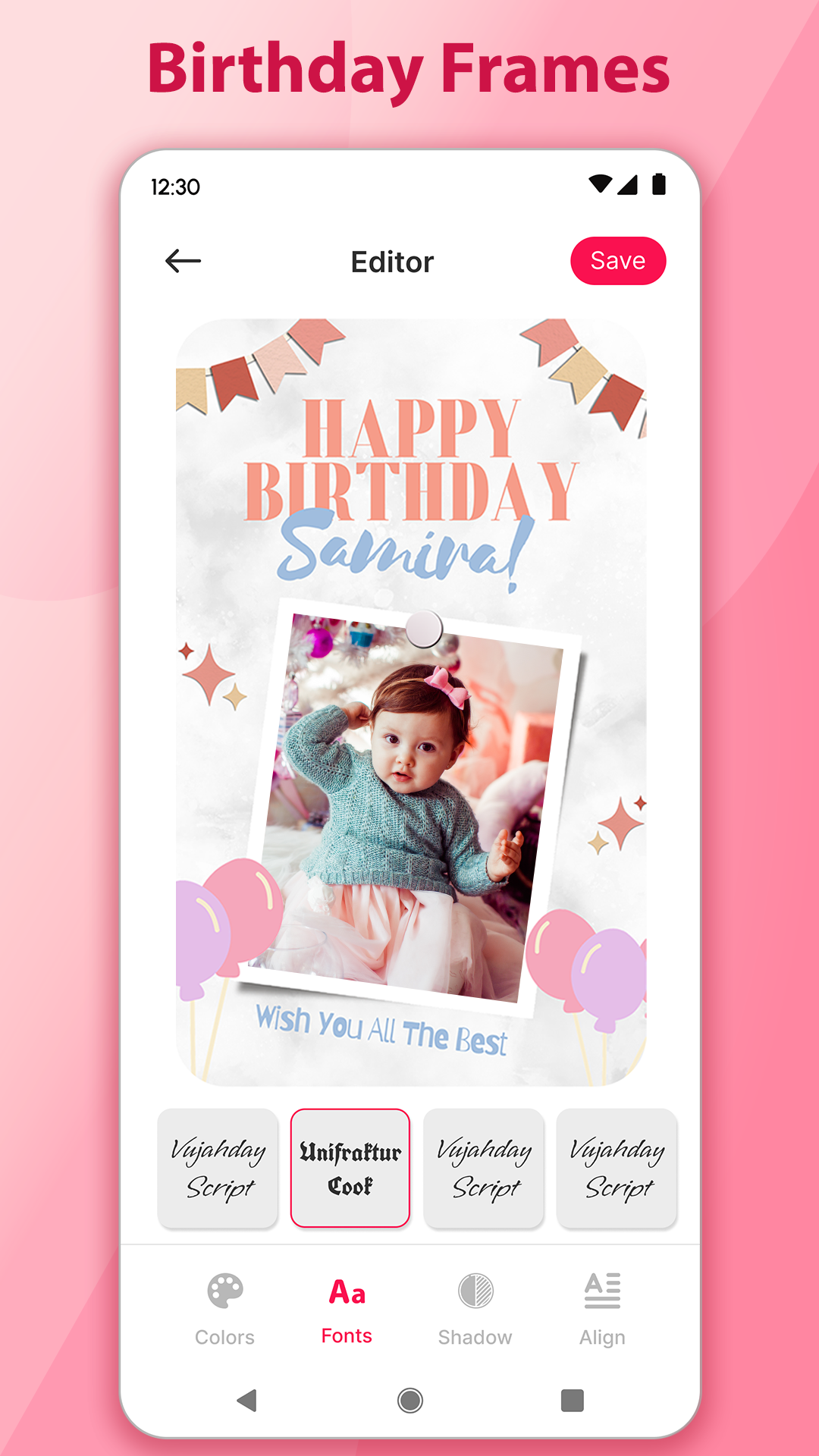 اسکرین شات 4 برنامه Romantic Frames & Photo Editor