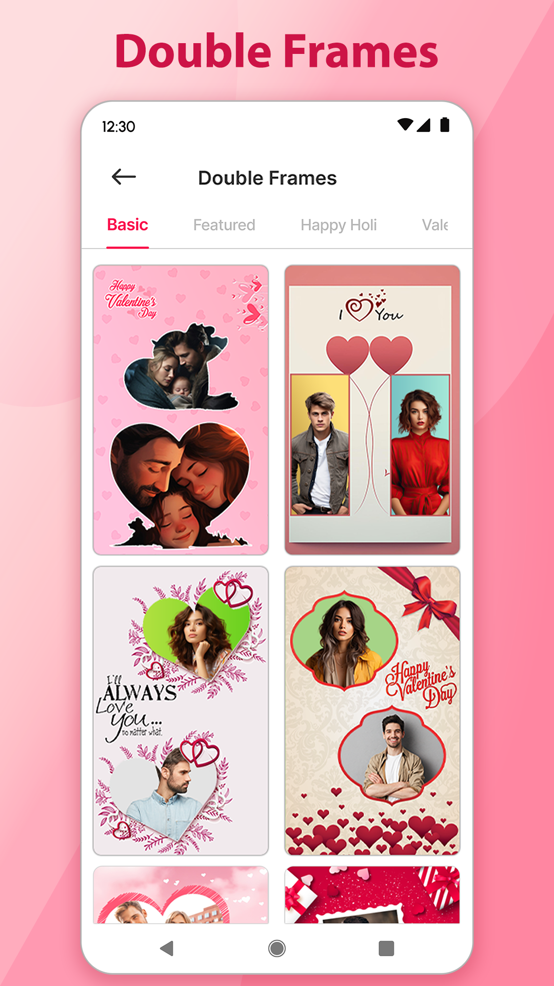 اسکرین شات 2 برنامه Romantic Frames & Photo Editor