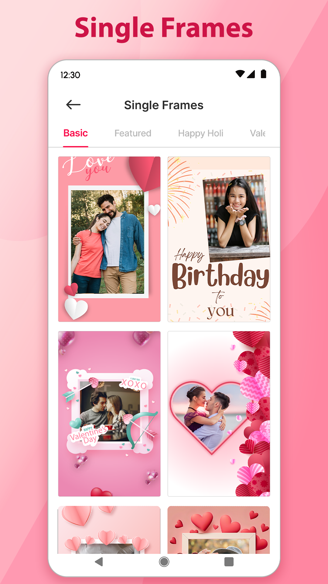 اسکرین شات 8 برنامه Romantic Frames & Photo Editor