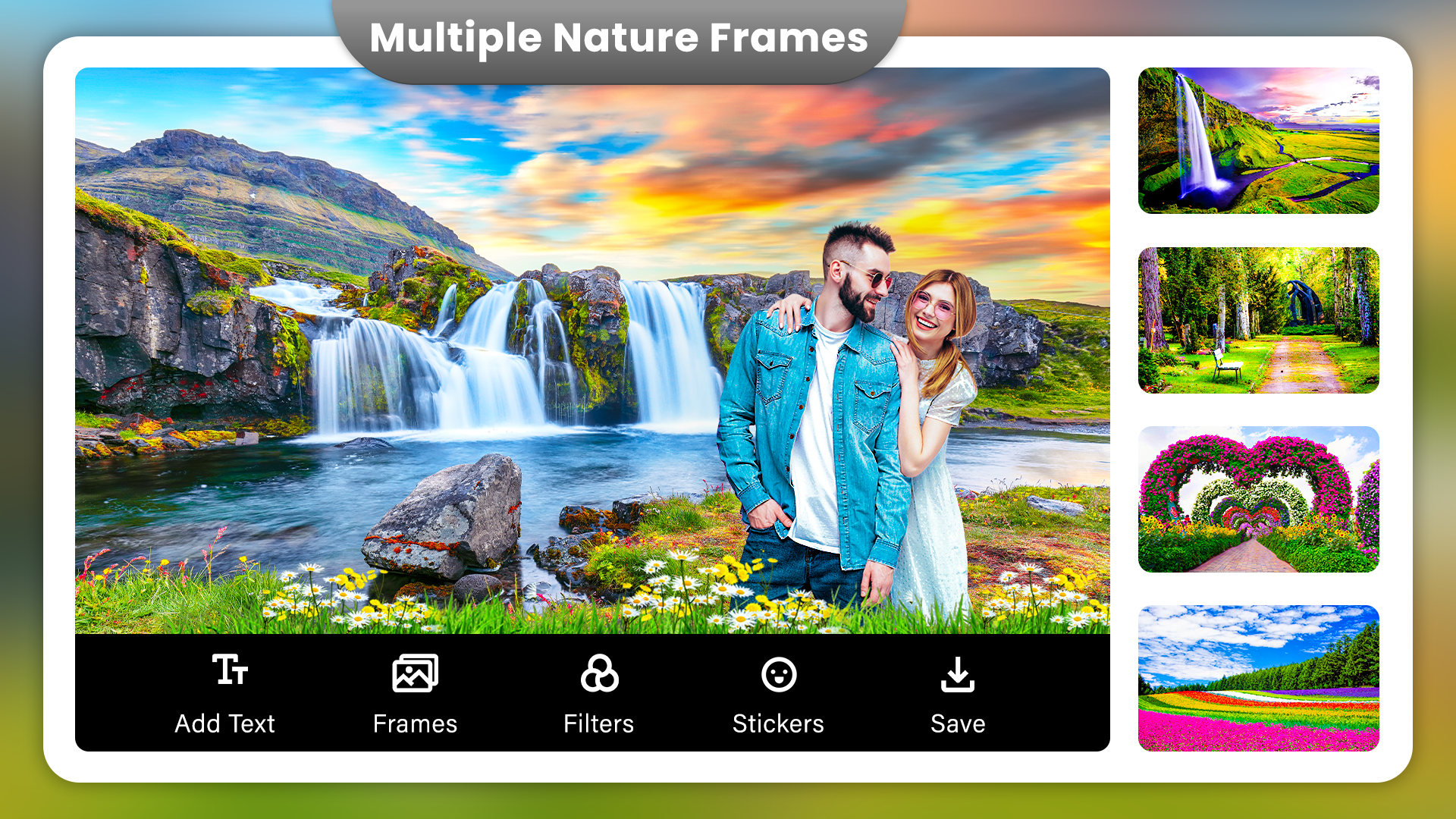 اسکرین شات 3 برنامه Nature Photo Frames & Editor