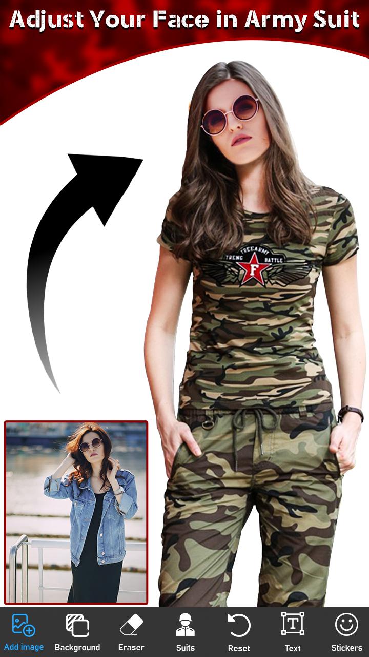 اسکرین شات 1 برنامه US Army Photo Suit Editor