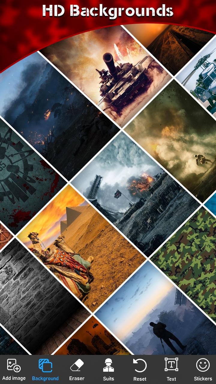 اسکرین شات 5 برنامه US Army Photo Suit Editor