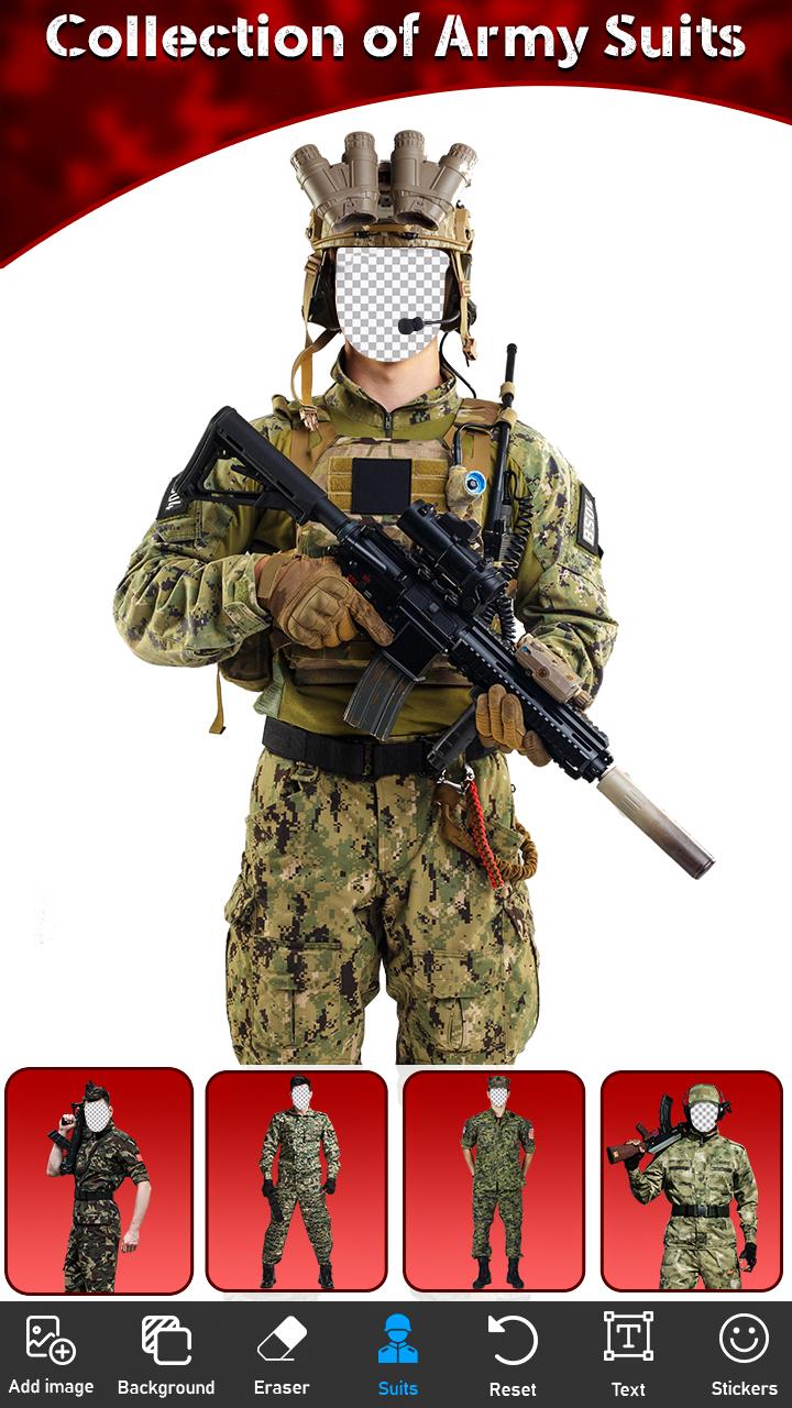 اسکرین شات 4 برنامه US Army Photo Suit Editor