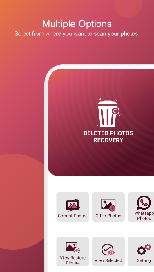اسکرین شات 5 برنامه Deleted Photos Recovery