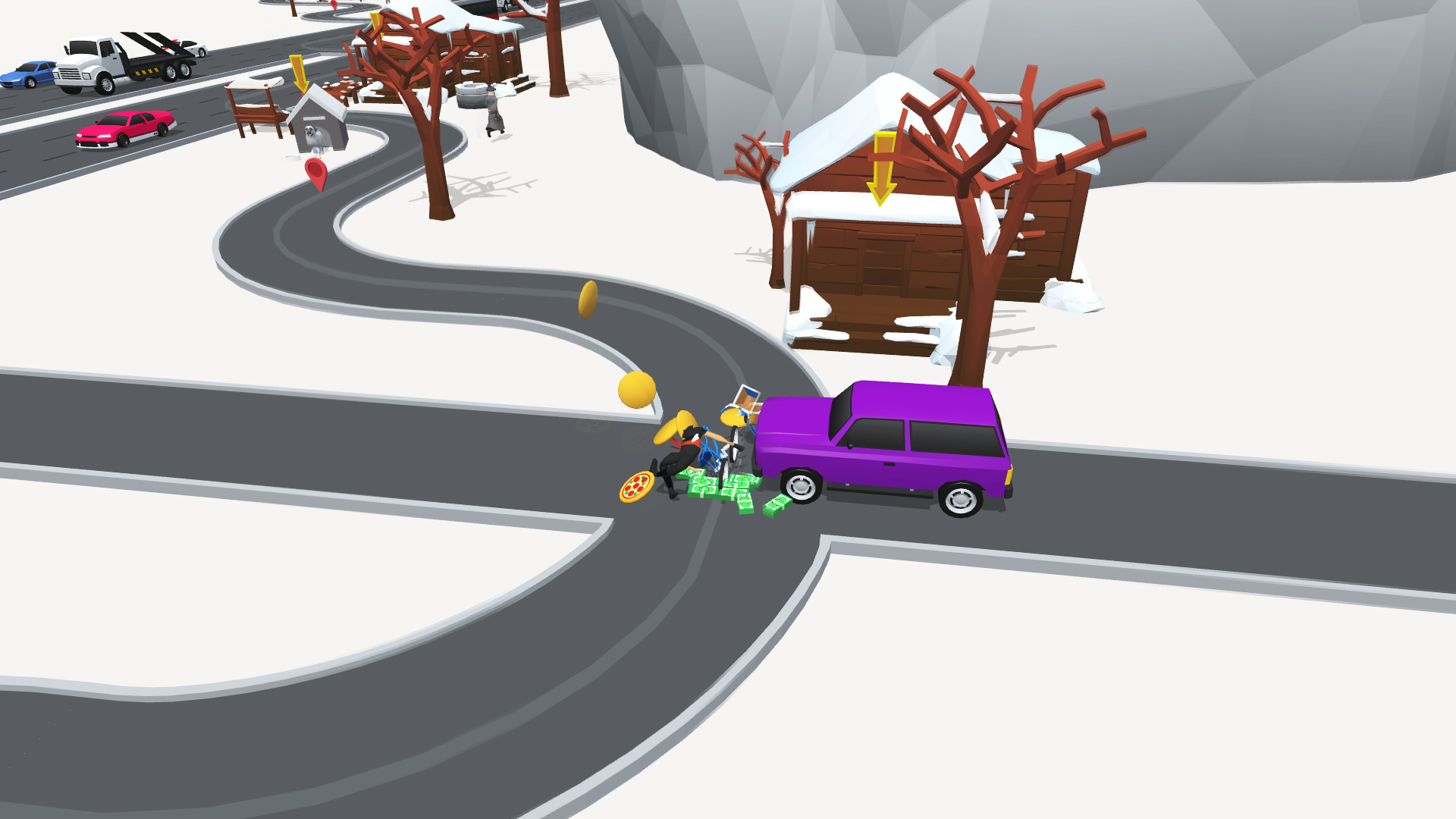 اسکرین شات 1 بازی Pizza Delivery Boy: Bike rush