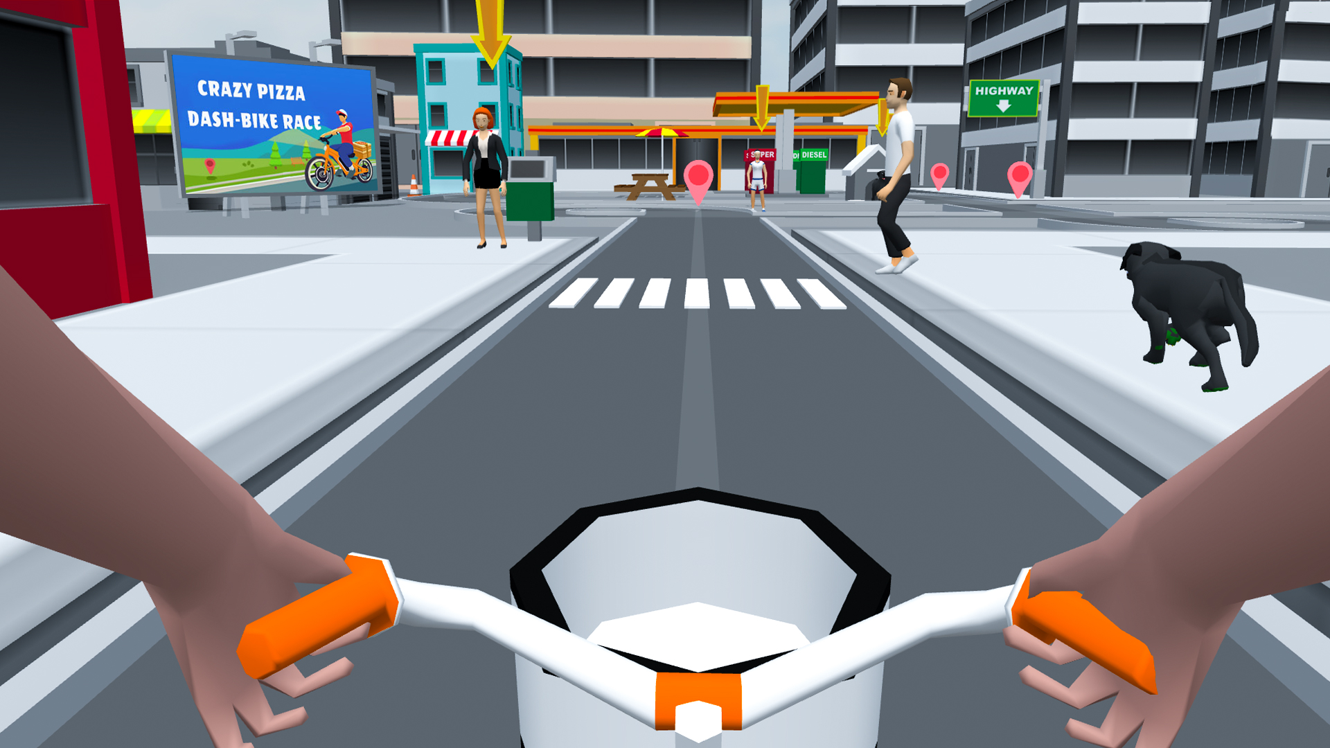اسکرین شات 3 بازی Pizza Delivery Boy: Bike rush