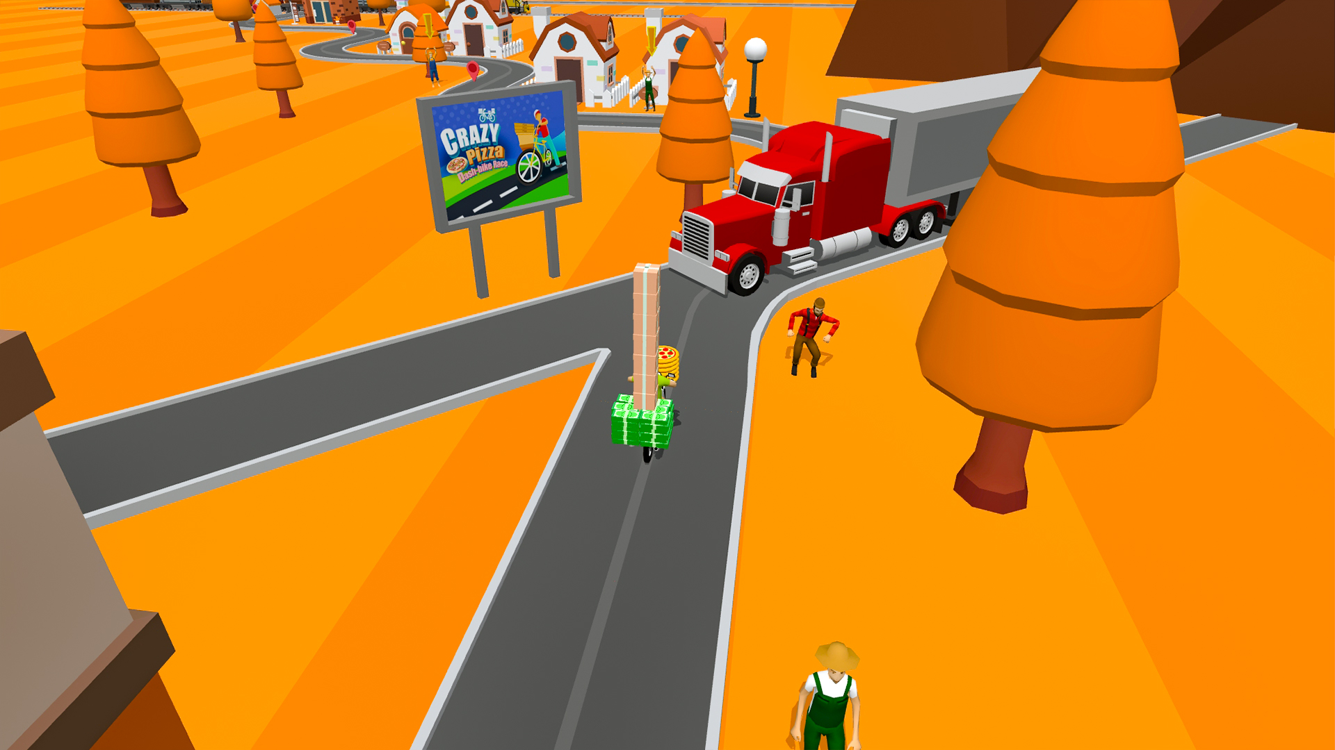 اسکرین شات 2 بازی Pizza Delivery Boy: Bike rush