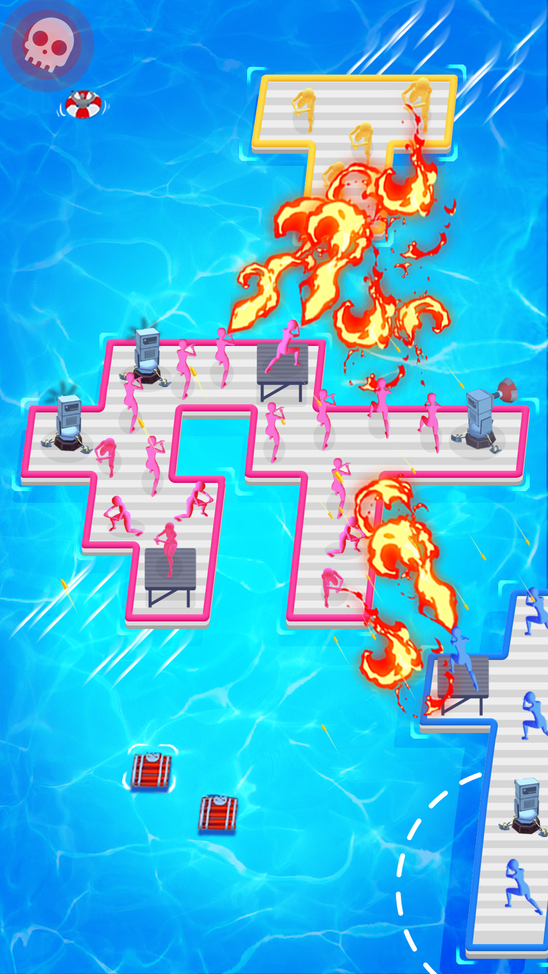 اسکرین شات 3 بازی Raft Defense: Crazy Sea Battle