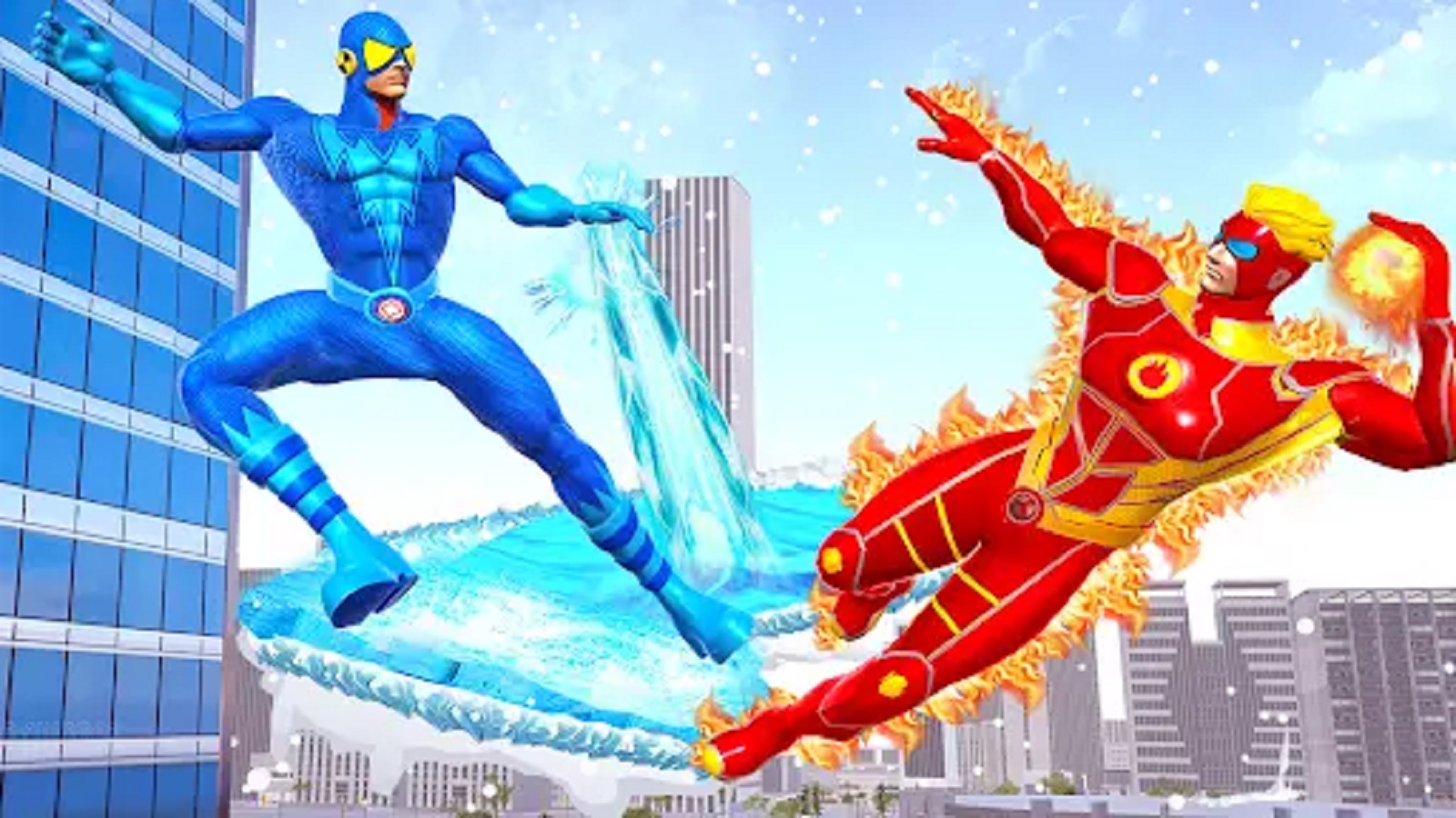 اسکرین شات 3 برنامه Flying Ice hero Robot: Speed Hero Robot Games