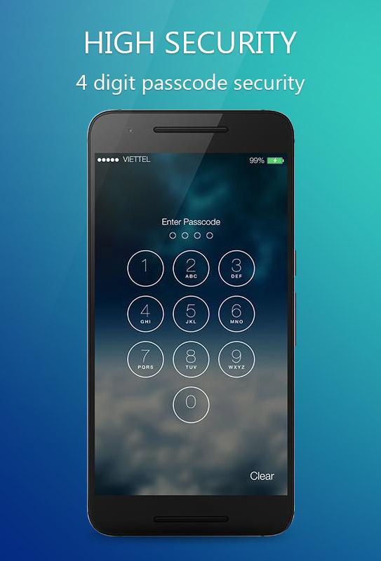 اسکرین شات 1 برنامه Screen Lock - IPhone Style