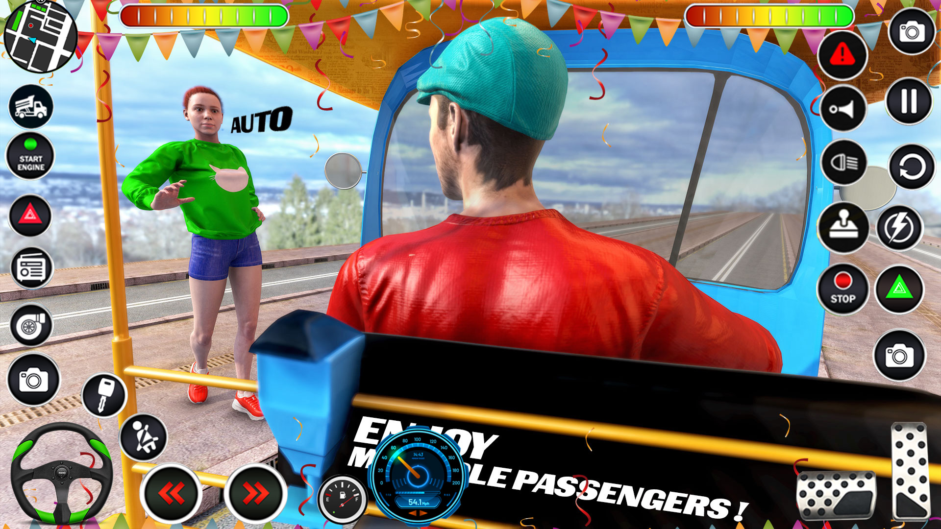 اسکرین شات 4 برنامه Tuk Tuk: Auto Rickshaw Games
