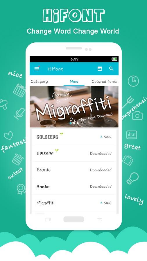 اسکرین شات 1 برنامه HiFont - Fonts&Wallpapers