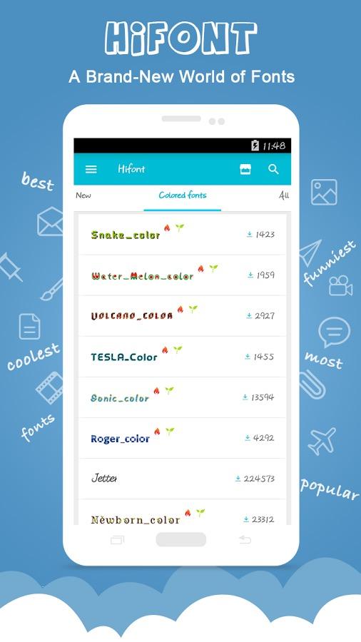 اسکرین شات 4 برنامه HiFont - Fonts&Wallpapers