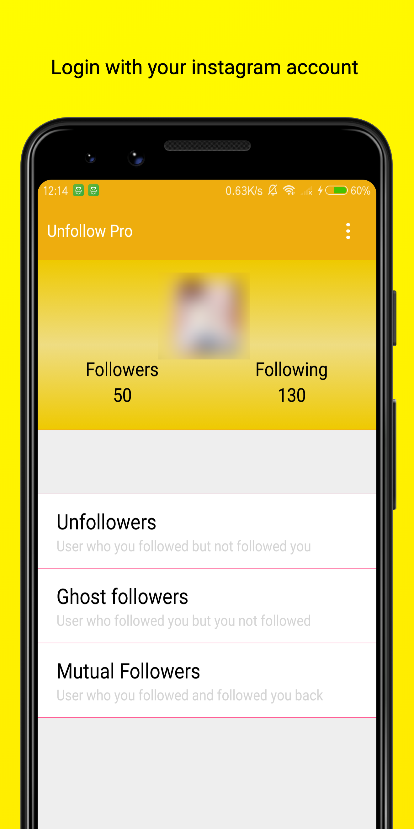اسکرین شات 1 برنامه Unfollow Pro - Unfollowers