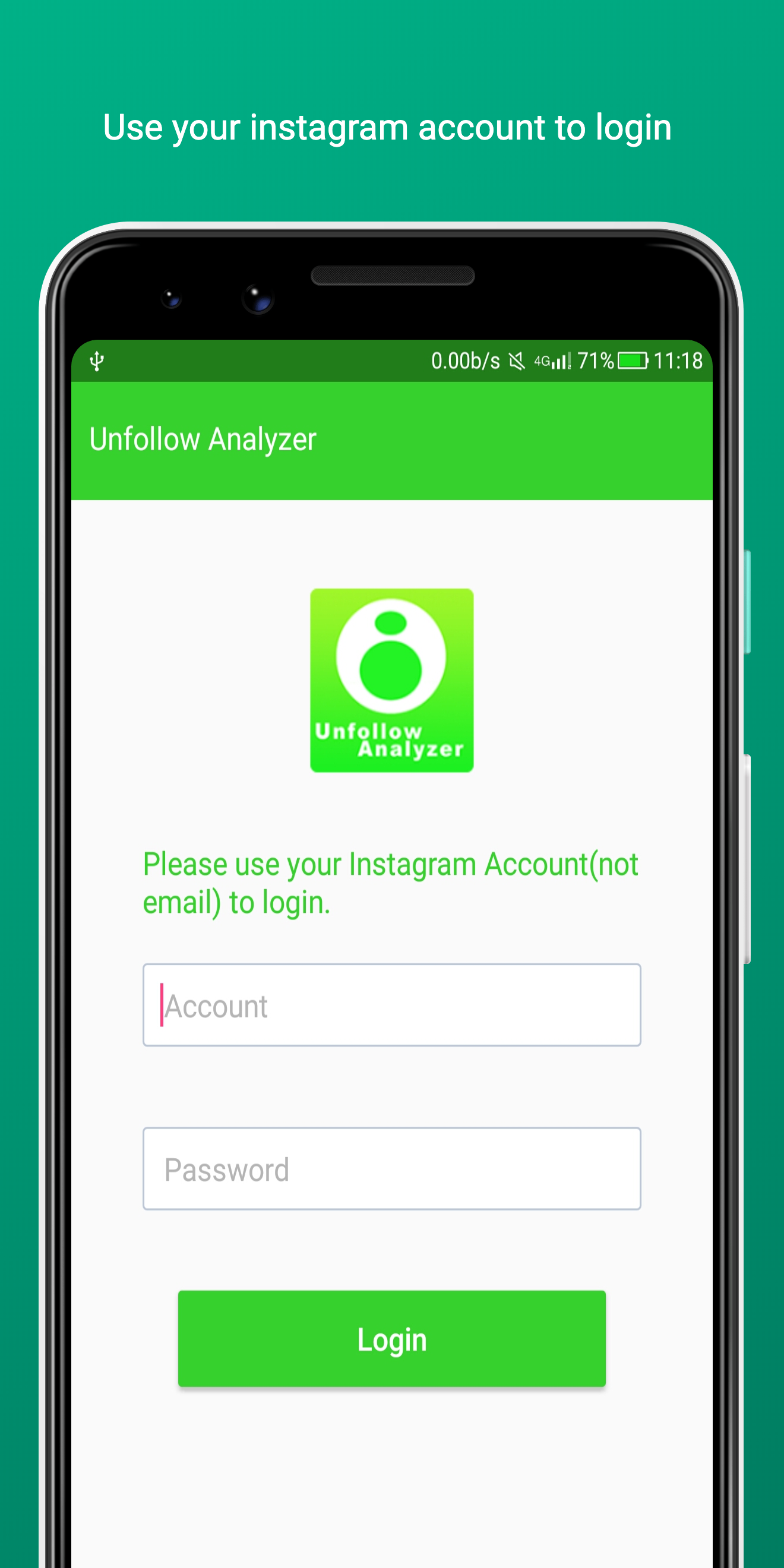 اسکرین شات 1 برنامه Unfollow Analyzer - Unfollower