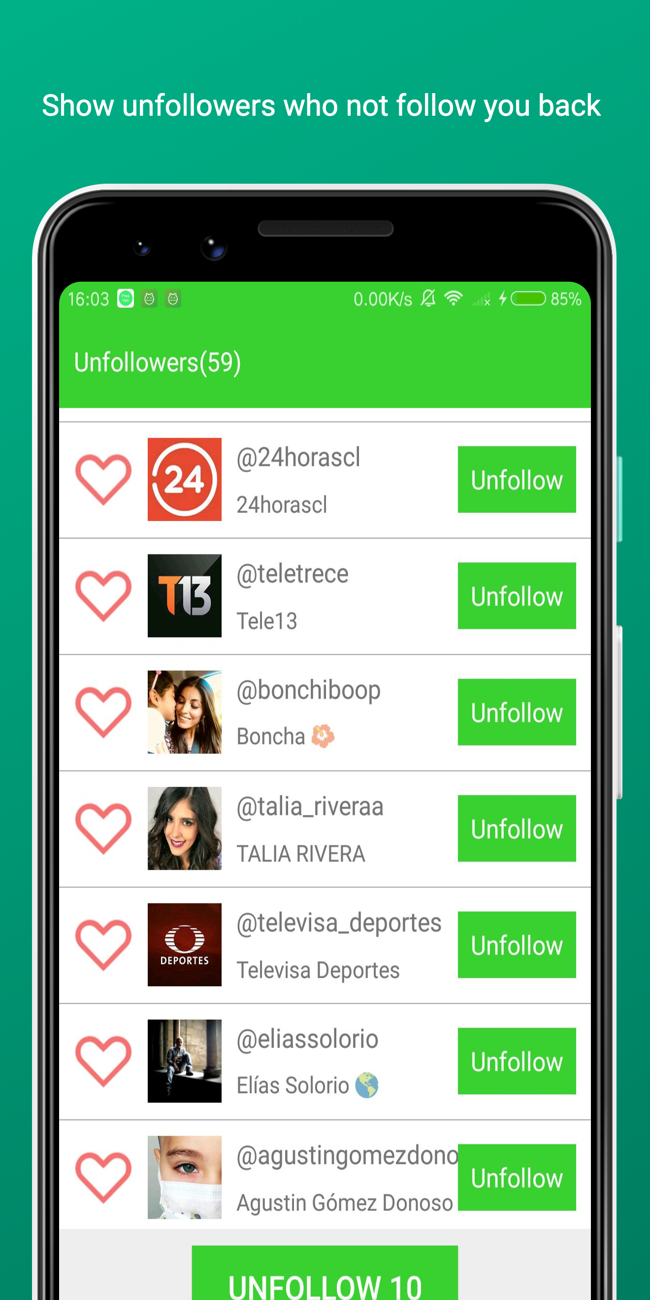اسکرین شات 3 برنامه Unfollow Analyzer - Unfollower