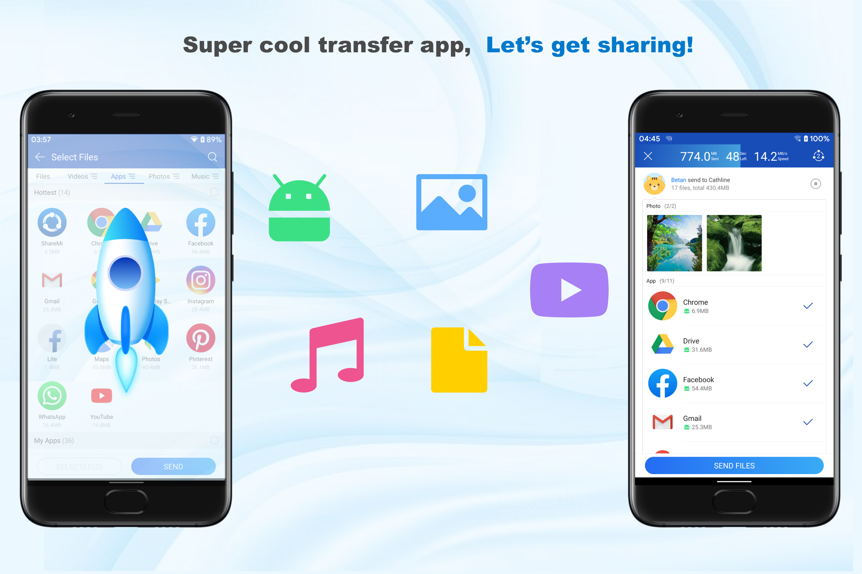 اسکرین شات 1 برنامه ShareMi - Fast Transfer Files