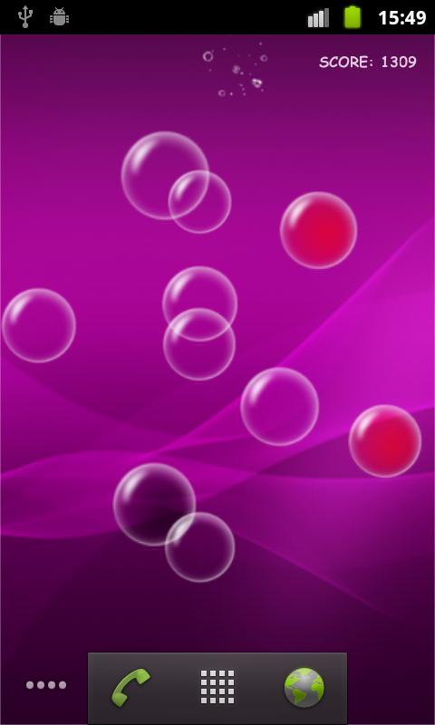 اسکرین شات برنامه Bubble Droid Live Wallpaper 3