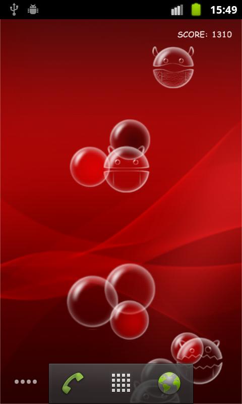 اسکرین شات برنامه Bubble Droid Live Wallpaper 2