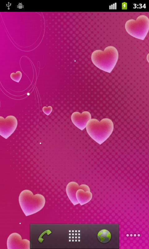 اسکرین شات 1 برنامه Hearts Live Wallpaper