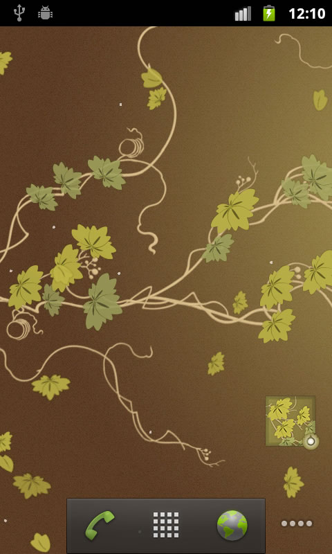 اسکرین شات برنامه Ivy Leaf Live Wallpaper 1