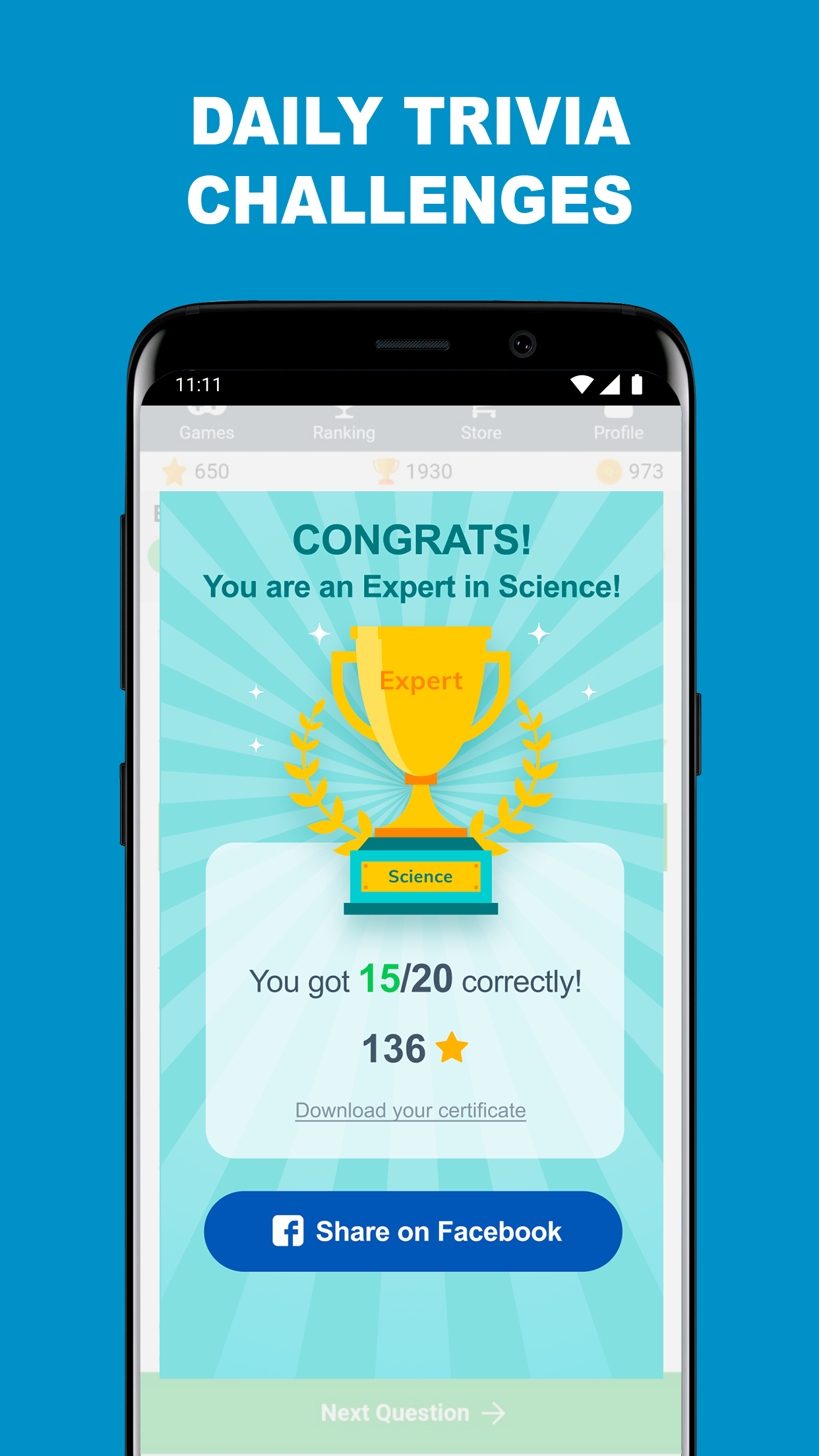 اسکرین شات 6 بازی QuizzClub. Quiz & Trivia game