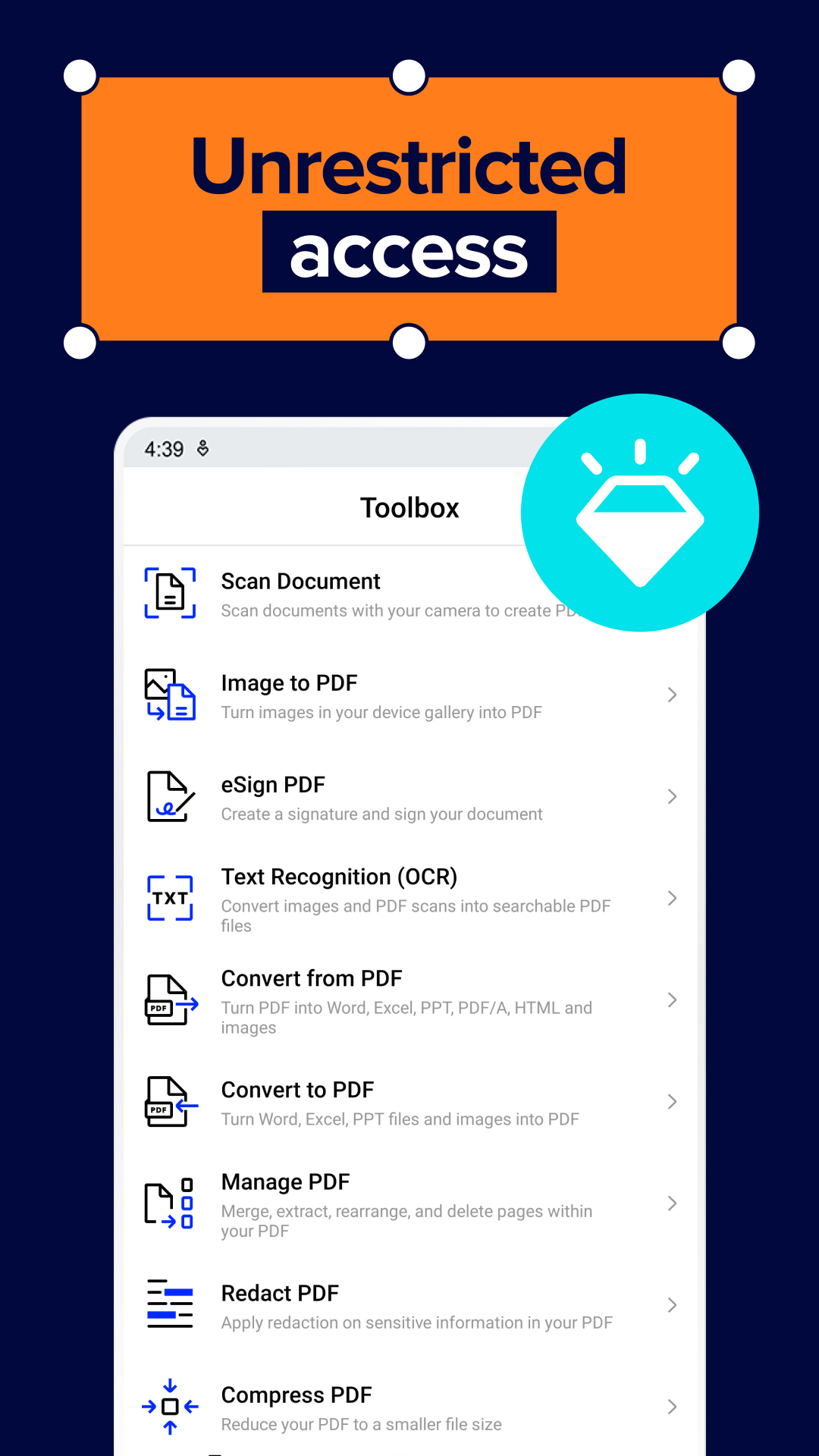 اسکرین شات 4 برنامه تبدیل عکس به PDF با Xodo PDF Reader & Editor