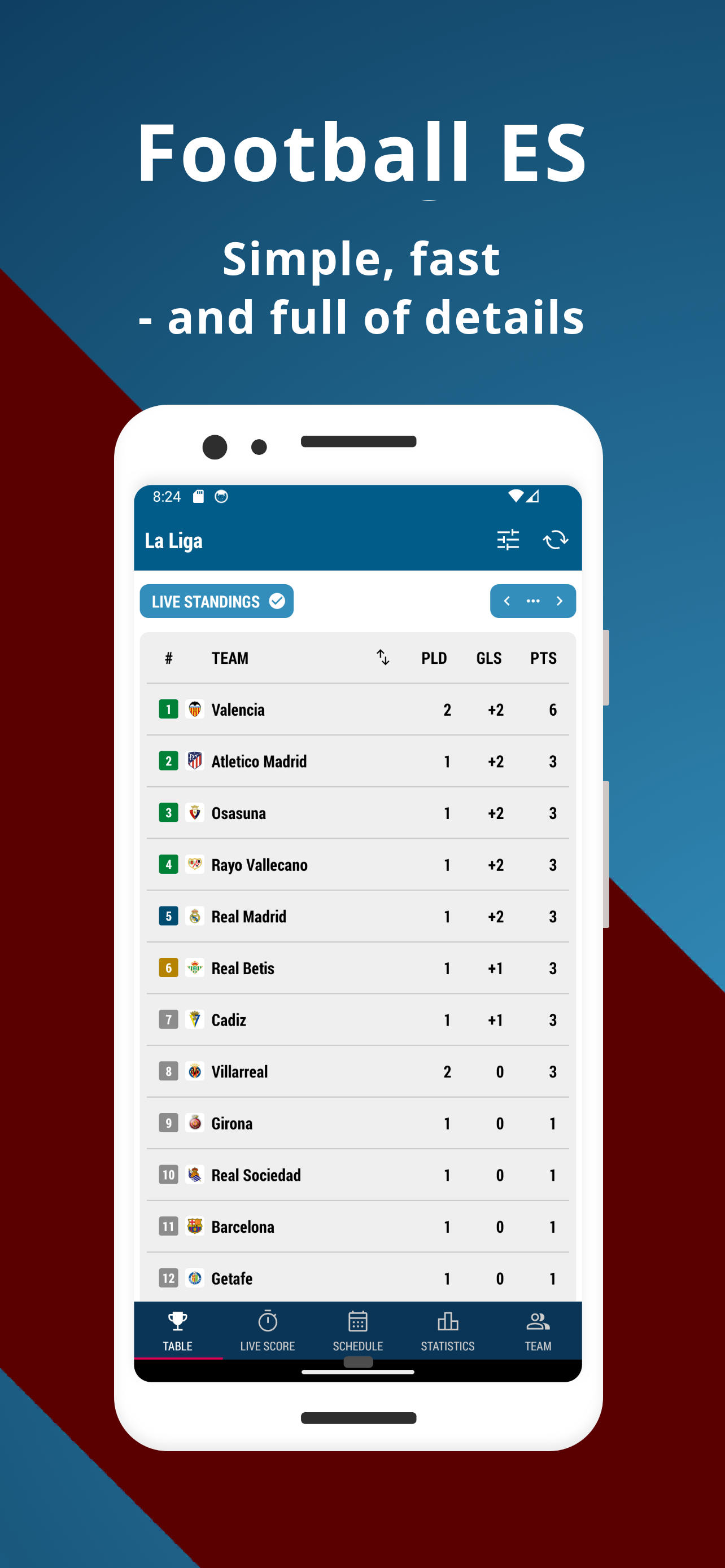 اسکرین شات 1 برنامه Football ES 1